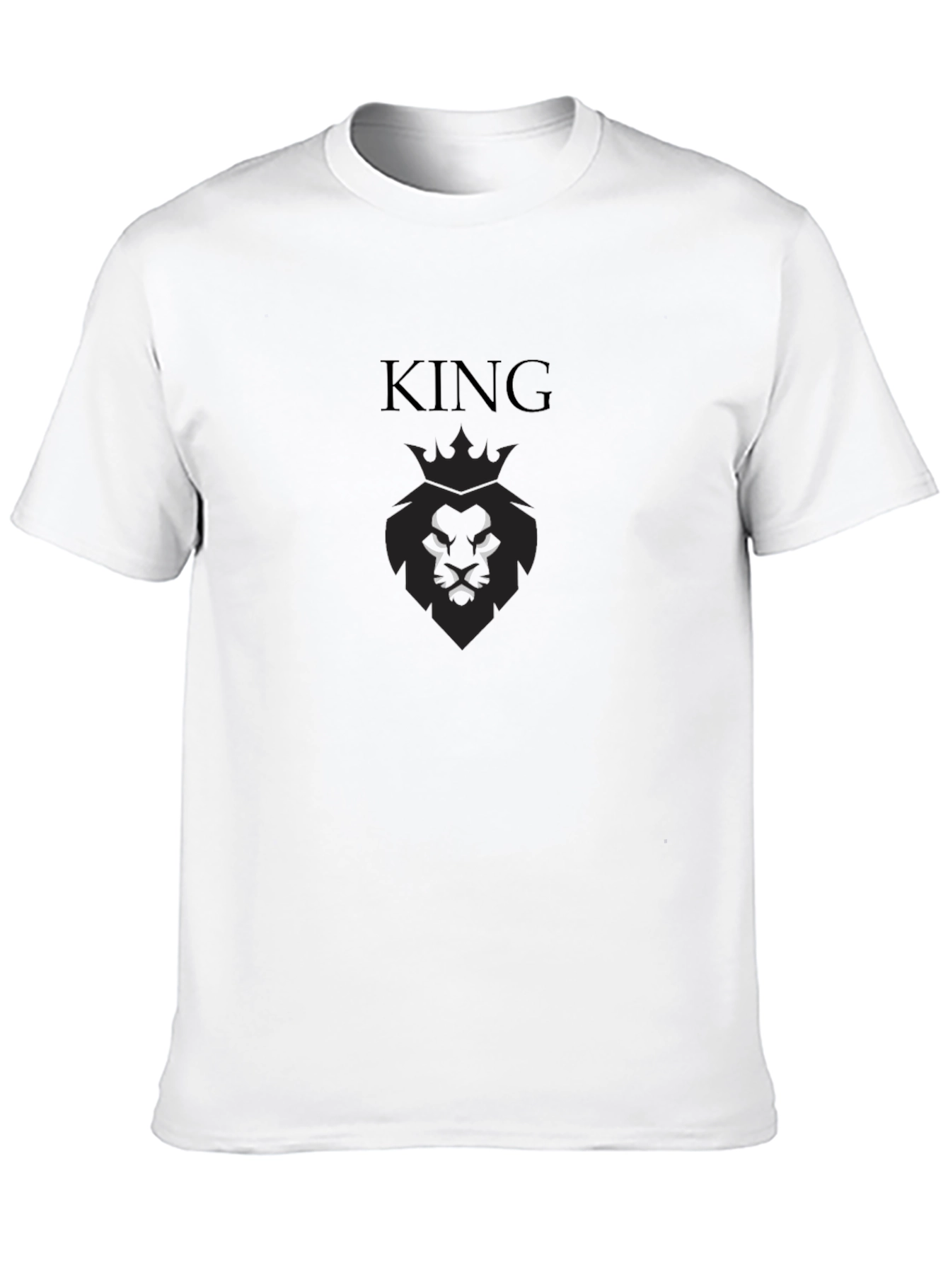 King Lion Crown Black Graphic T-Shirt
