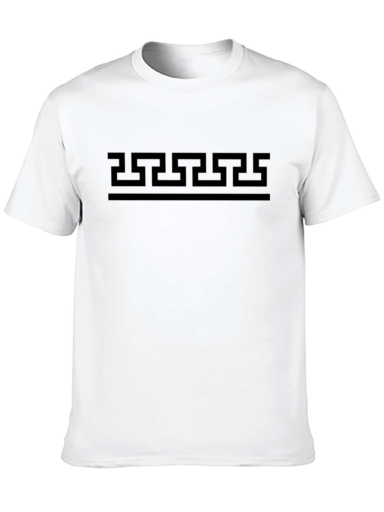 Greek Key Pattern Black T-Shirt