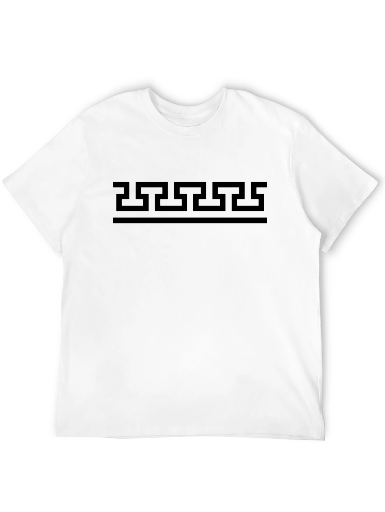 Greek Key Pattern Black T-Shirt