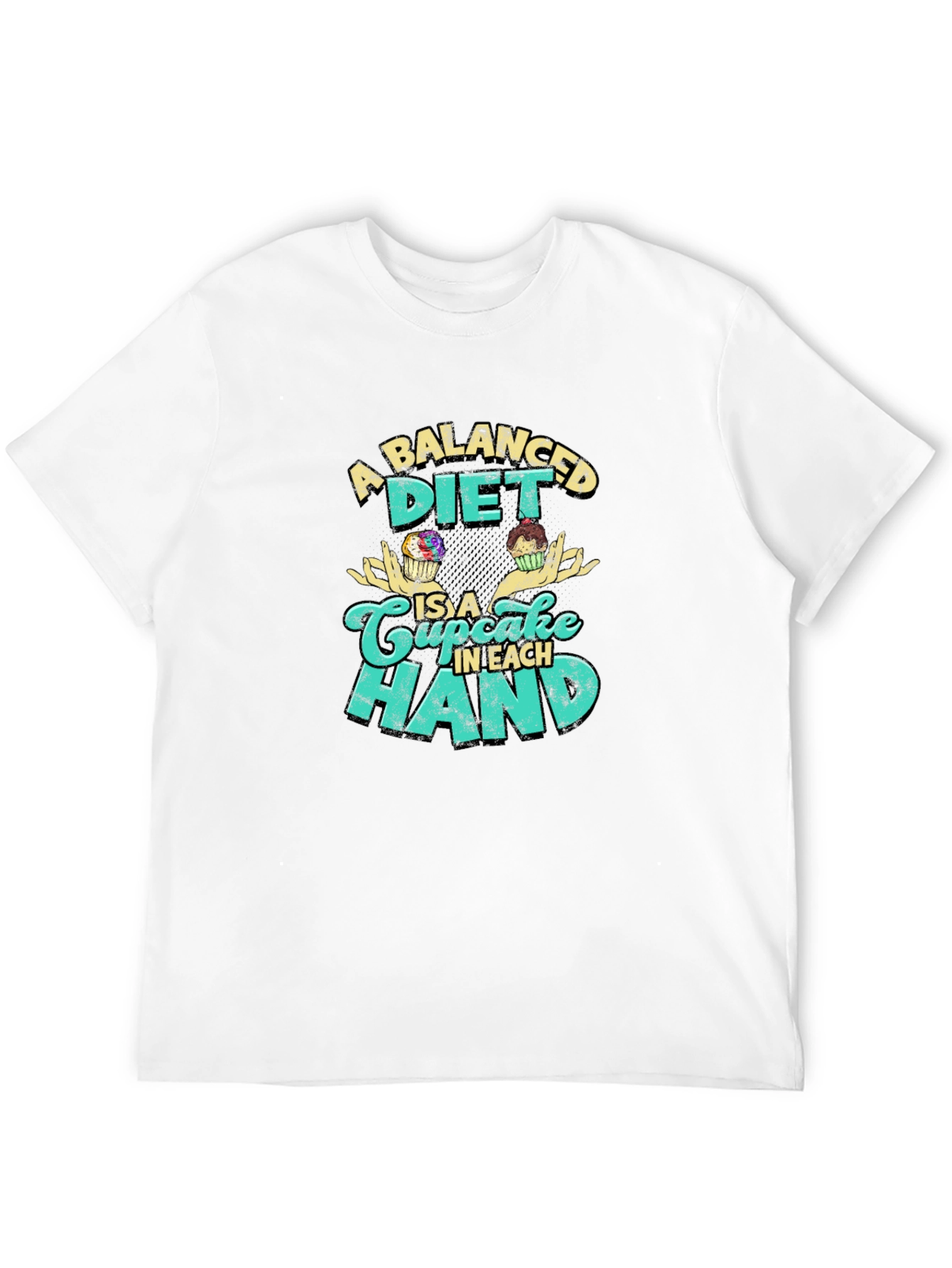 Balanced Diet Cupcake T-Shirt - Funny Foodie Tee