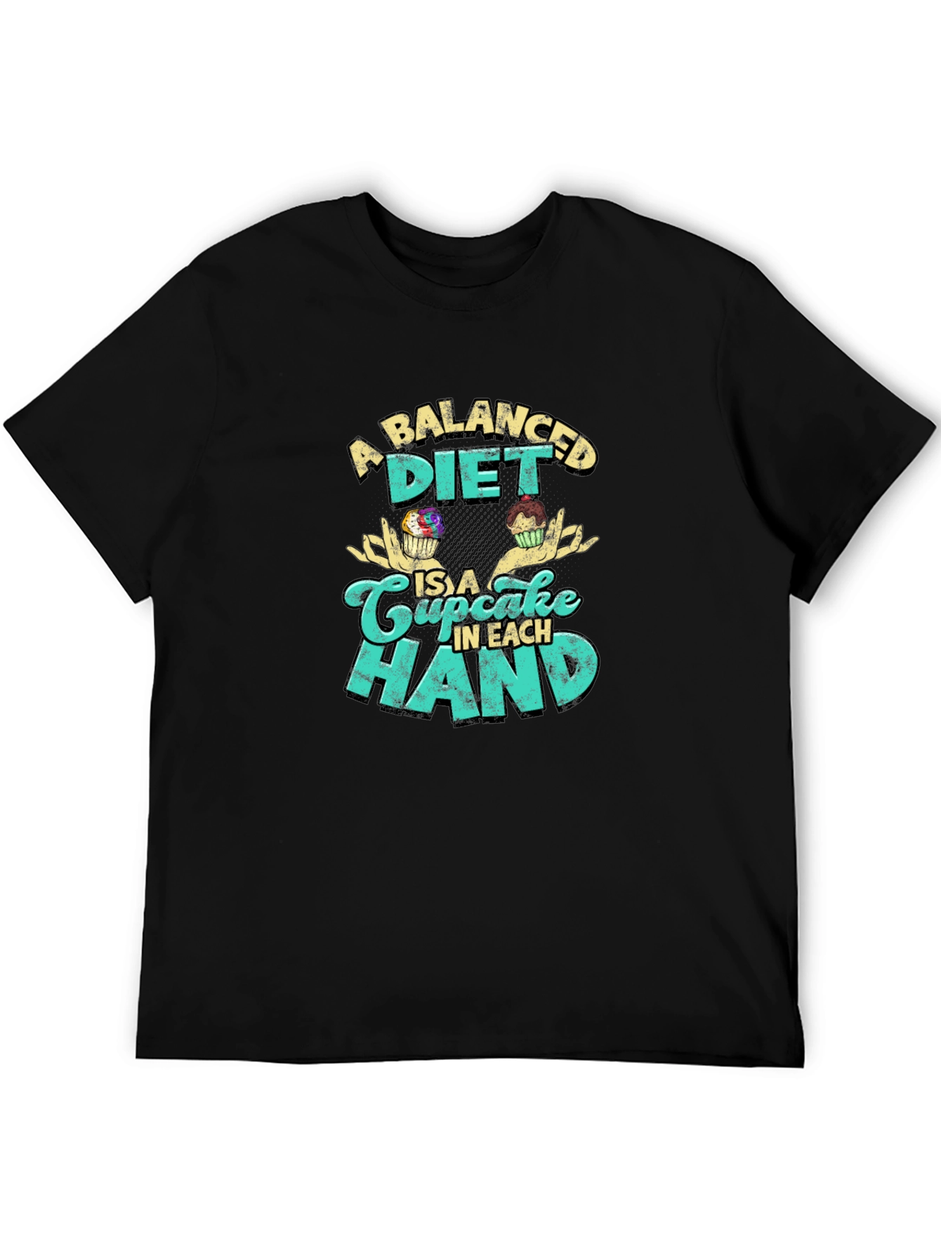 Balanced Diet Cupcake T-Shirt - Funny Foodie Tee