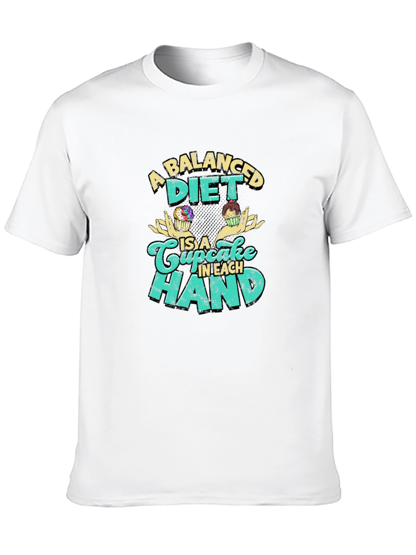 Balanced Diet Cupcake T-Shirt - Funny Foodie Tee