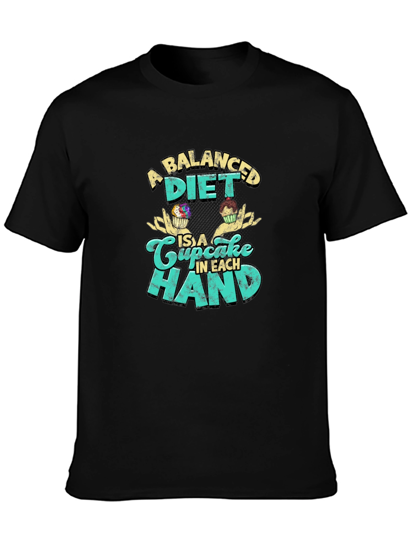 Balanced Diet Cupcake T-Shirt - Funny Foodie Tee