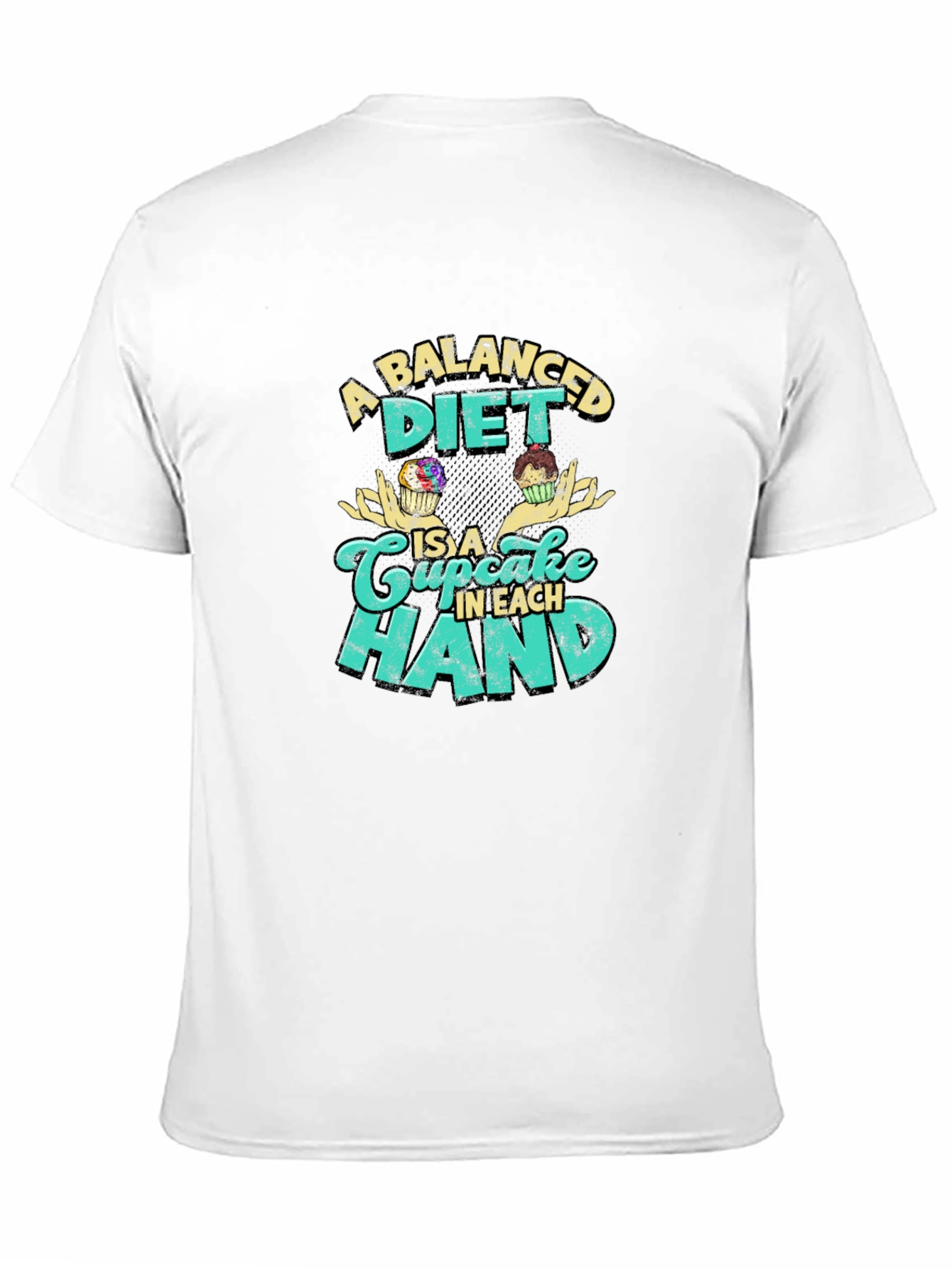 Balanced Diet Cupcake T-Shirt - Funny Foodie Tee