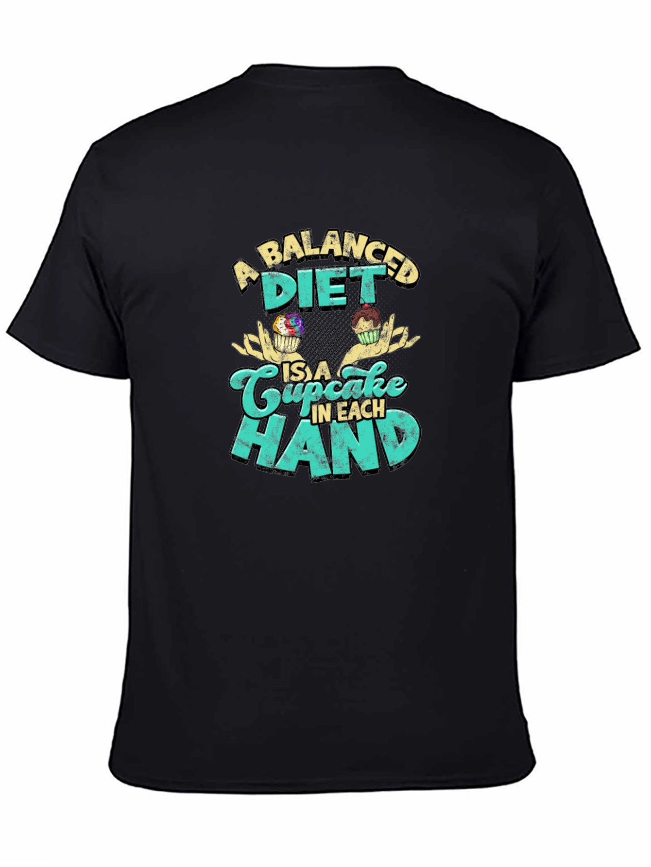 Balanced Diet Cupcake T-Shirt - Funny Foodie Tee