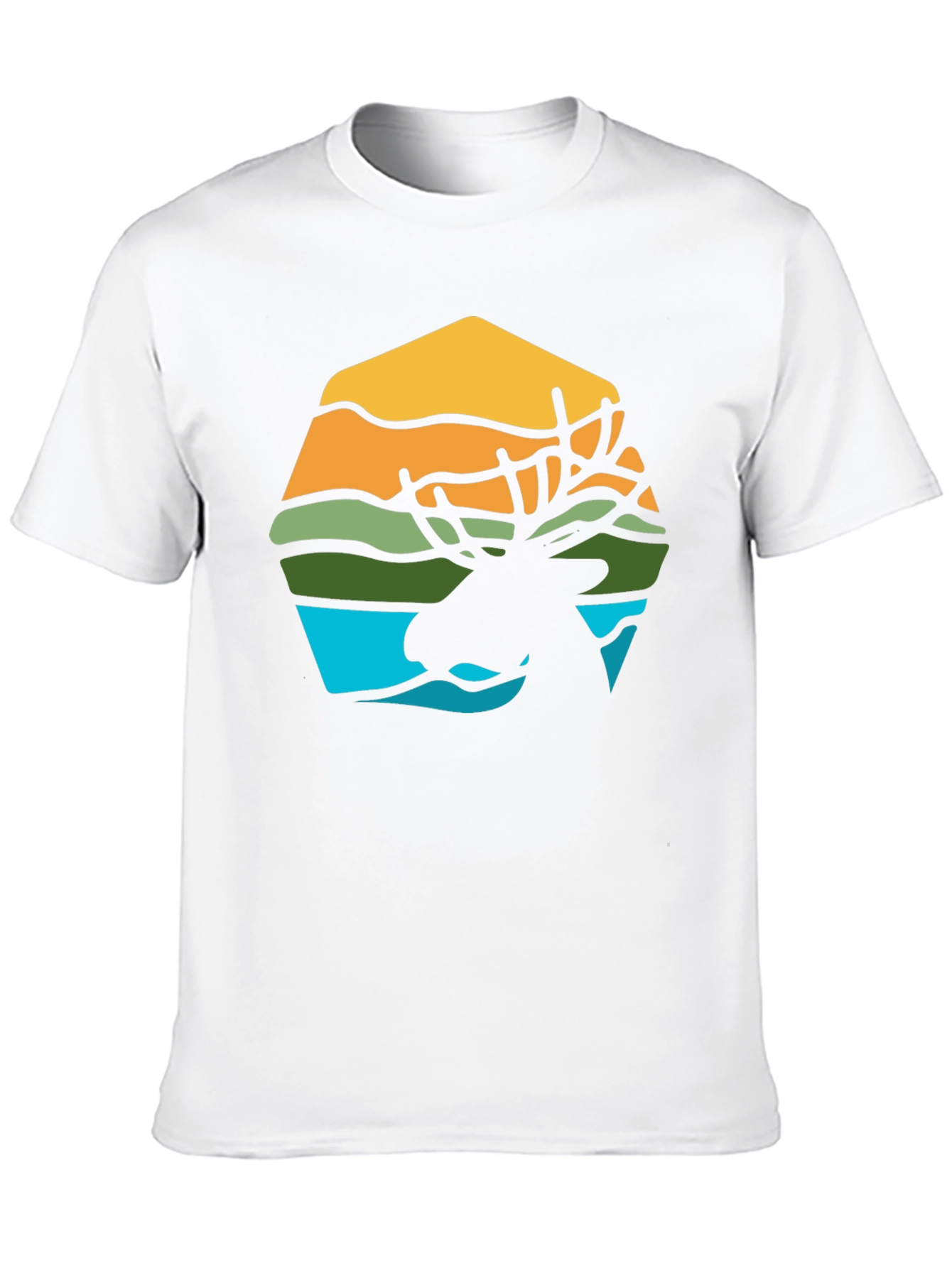 Moose Silhouette Graphic Tee - Nature Inspired Design