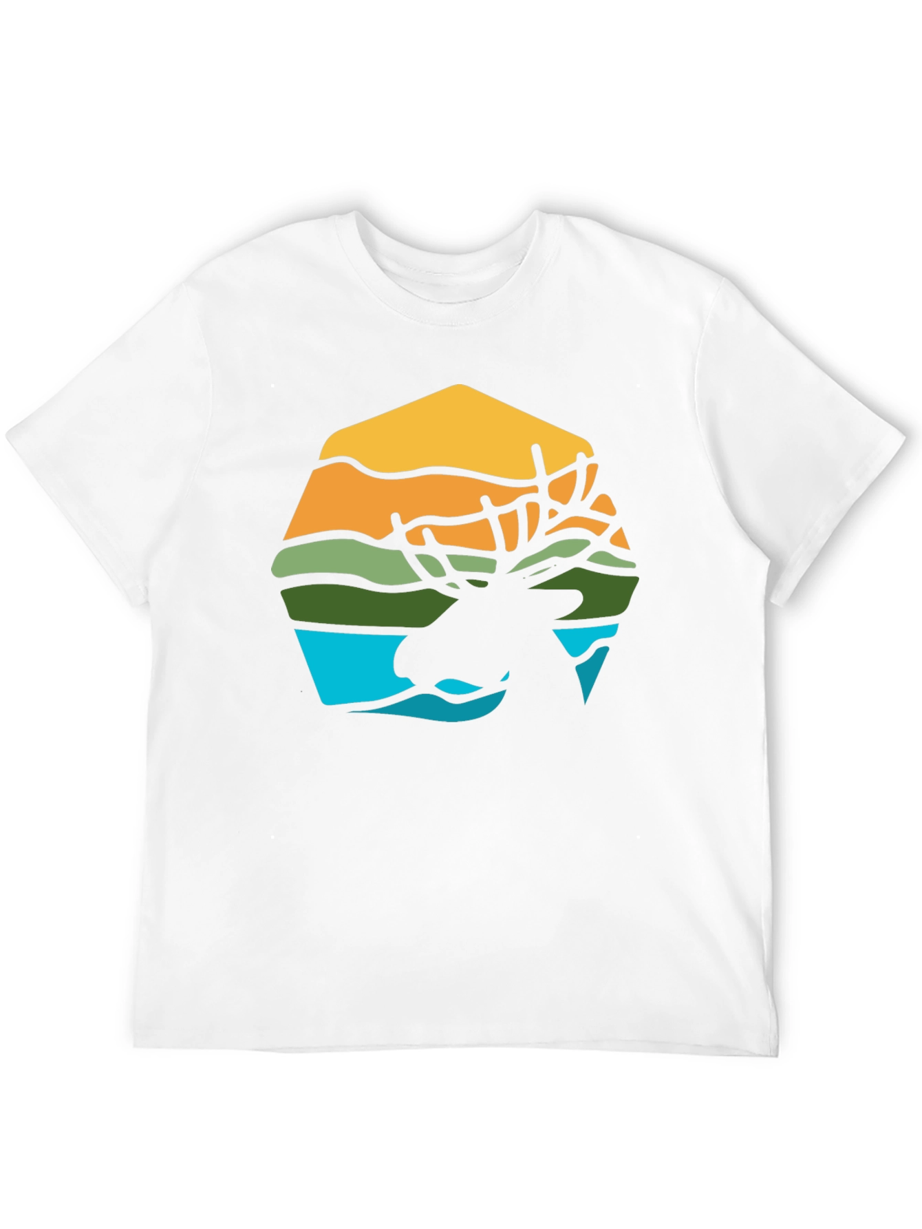 Moose Silhouette Graphic Tee - Nature Inspired Design