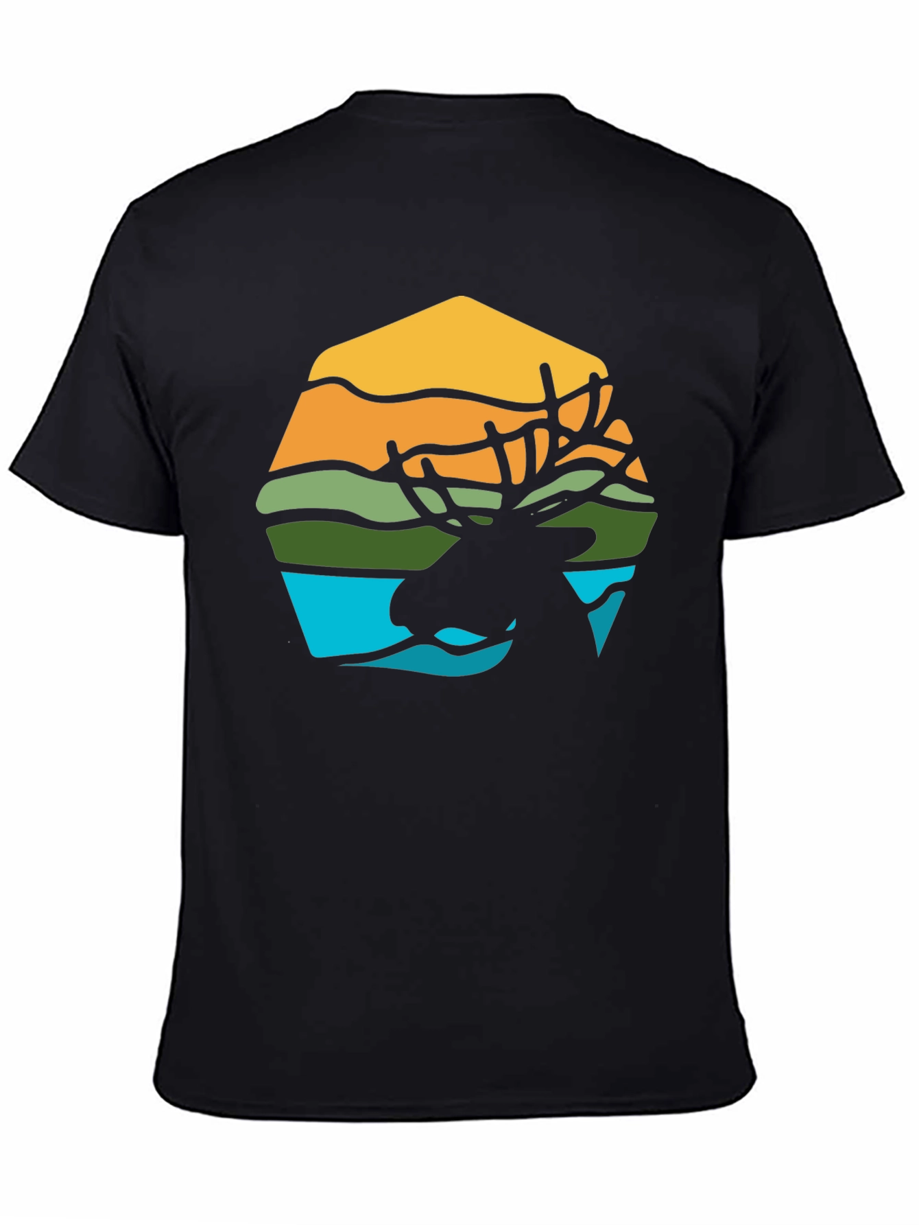 Moose Silhouette Graphic Tee - Nature Inspired Design