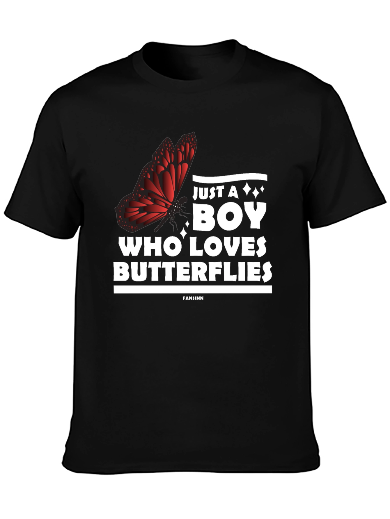 Boy Who Loves Butterflies Graphic Tee