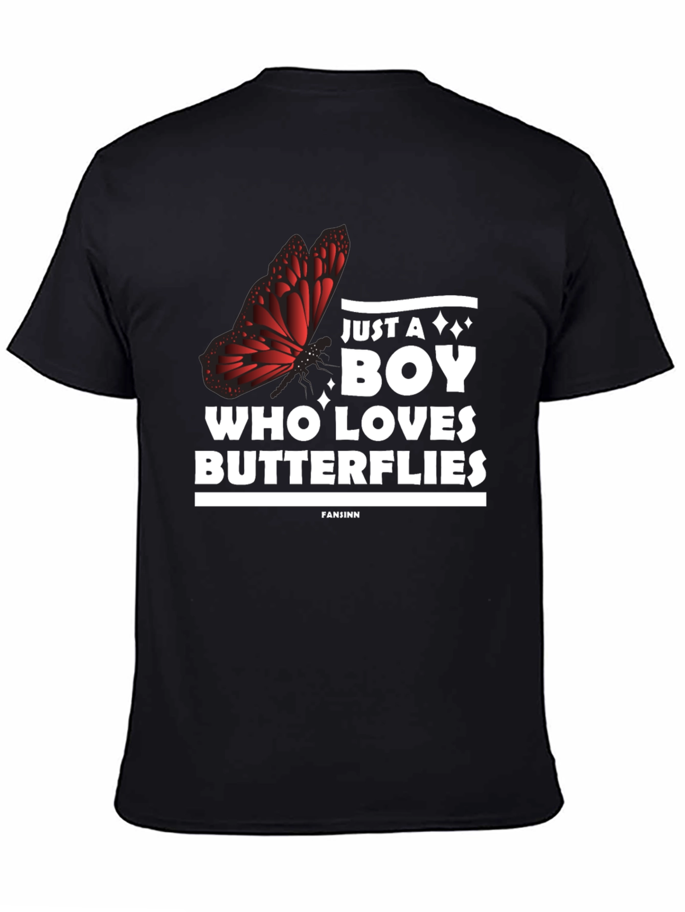 Boy Who Loves Butterflies Graphic Tee