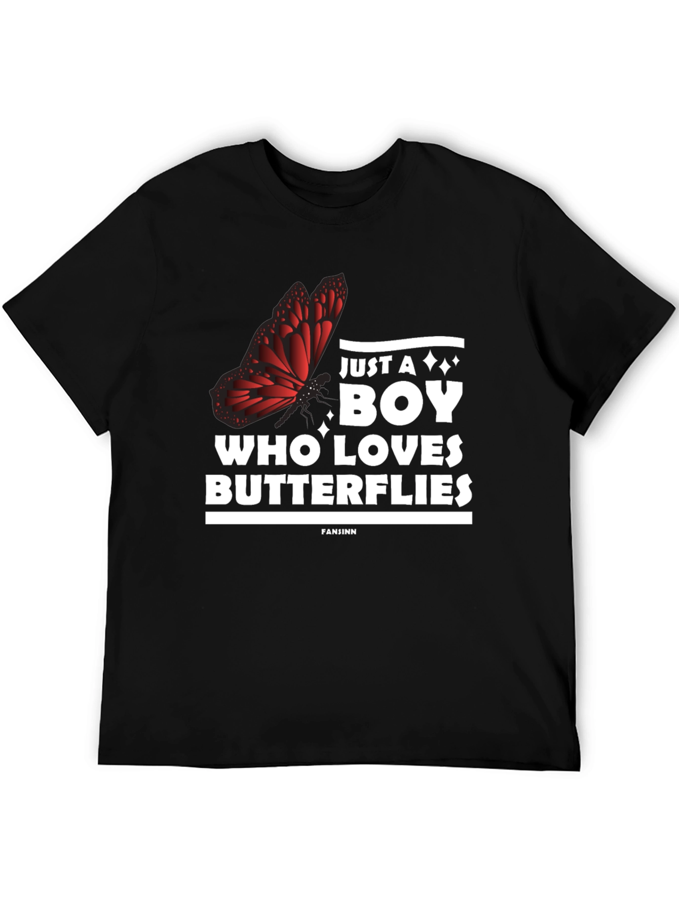 Boy Who Loves Butterflies Graphic Tee