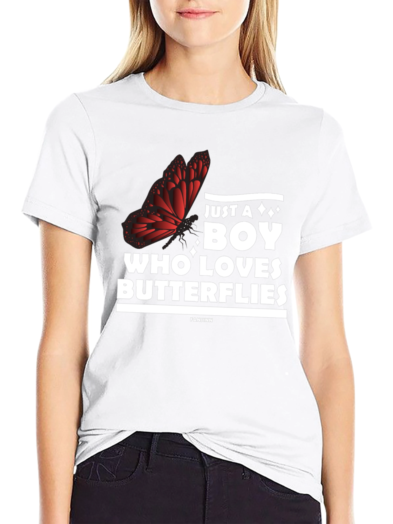 Boy Who Loves Butterflies Graphic Tee