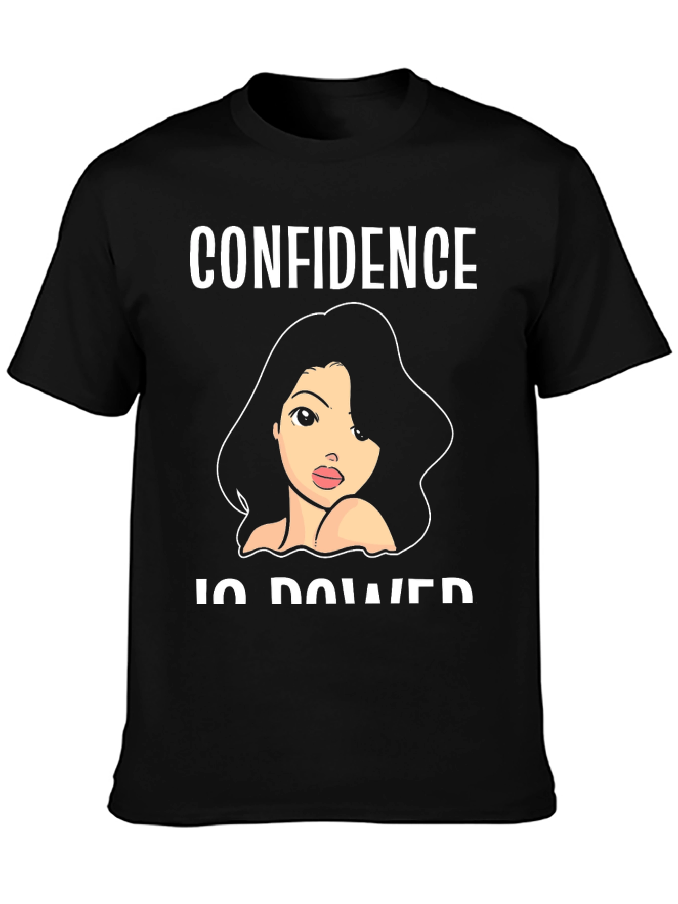 Confidence is Power Graphic T-Shirt - Black