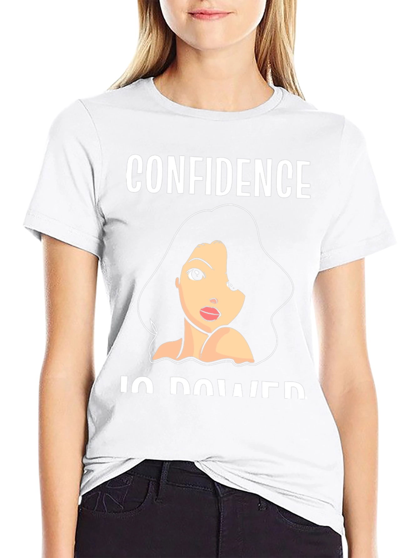 Confidence is Power Graphic T-Shirt - Black