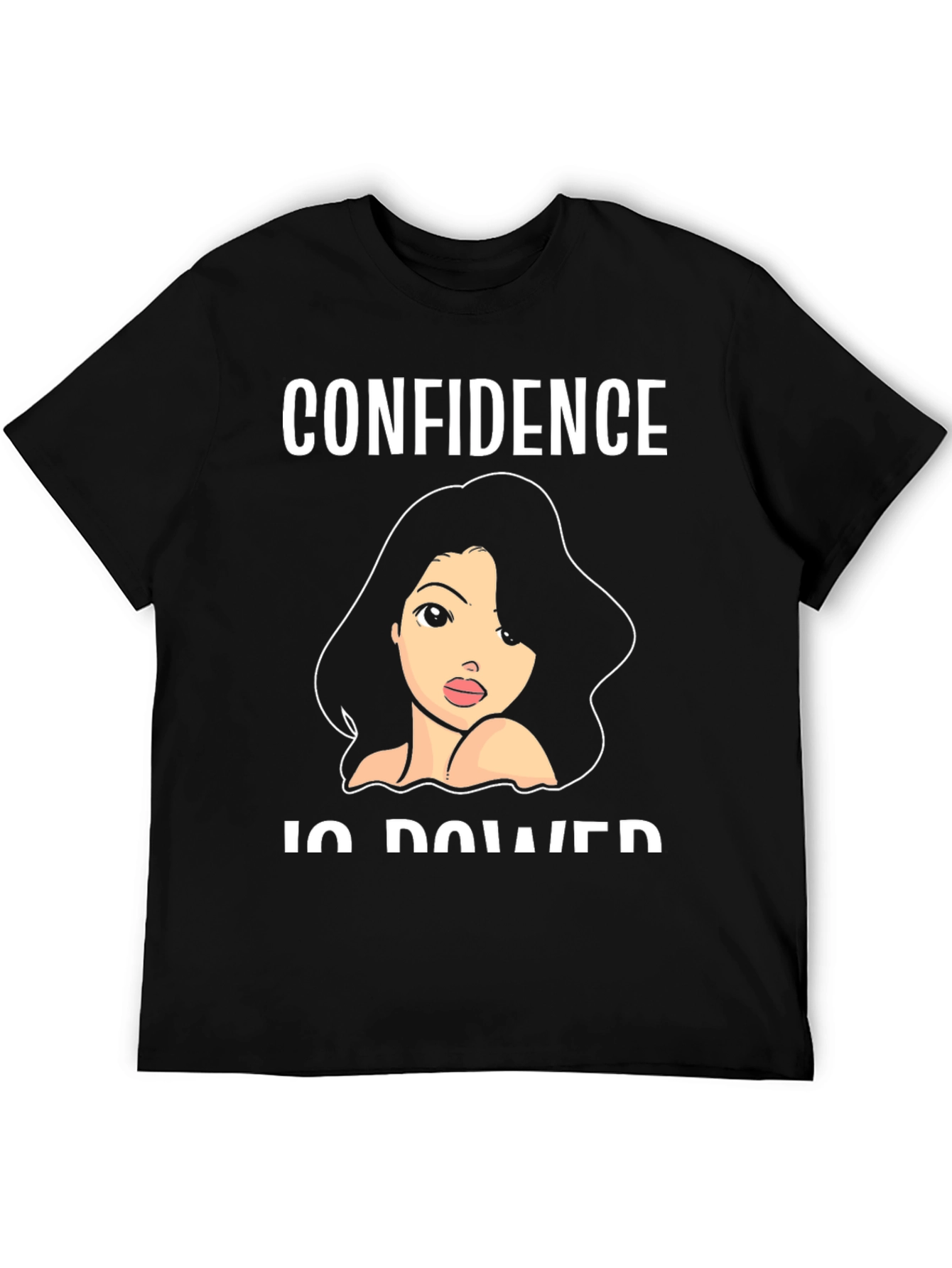 Confidence is Power Graphic T-Shirt - Black