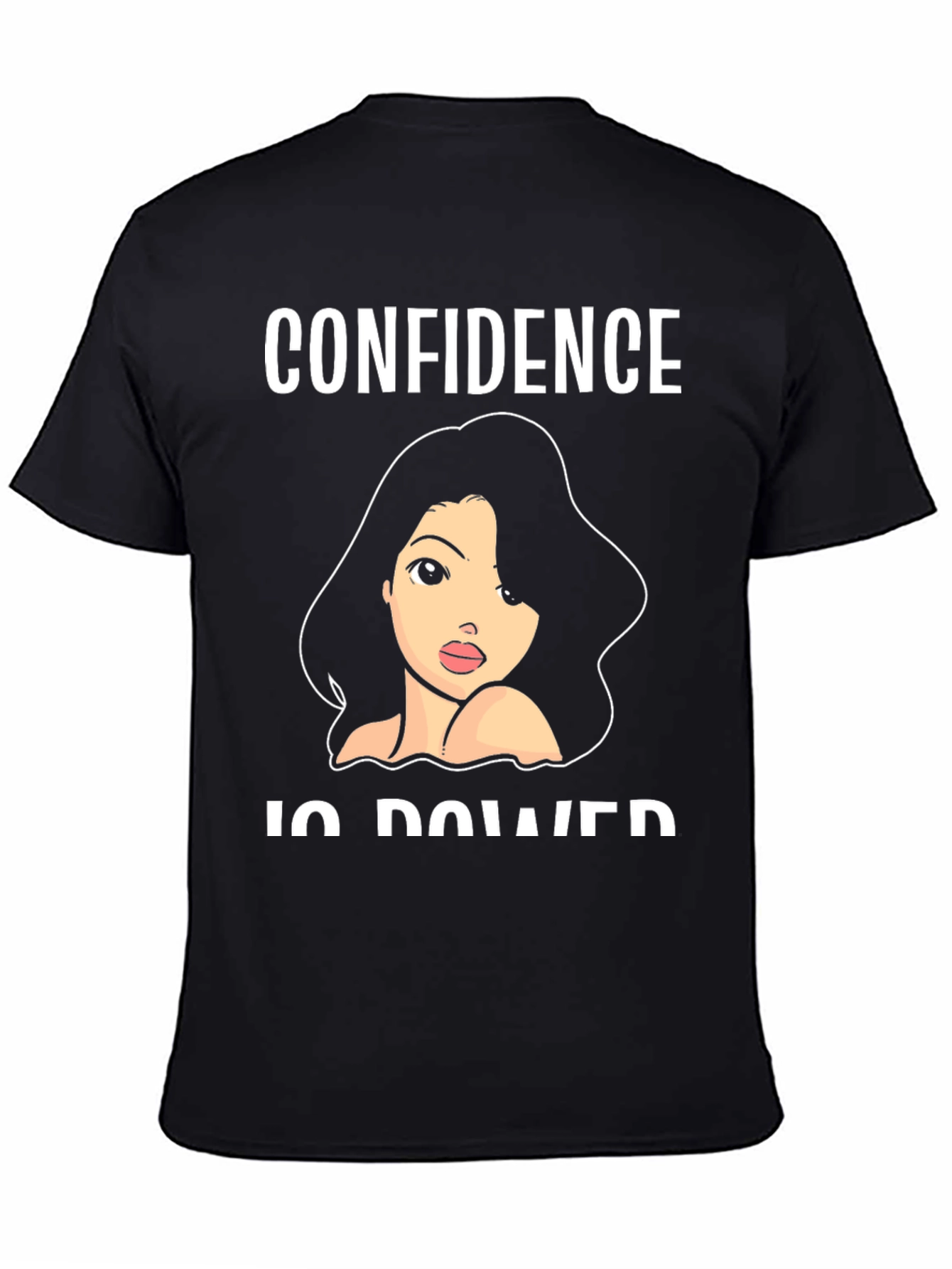 Confidence is Power Graphic T-Shirt - Black