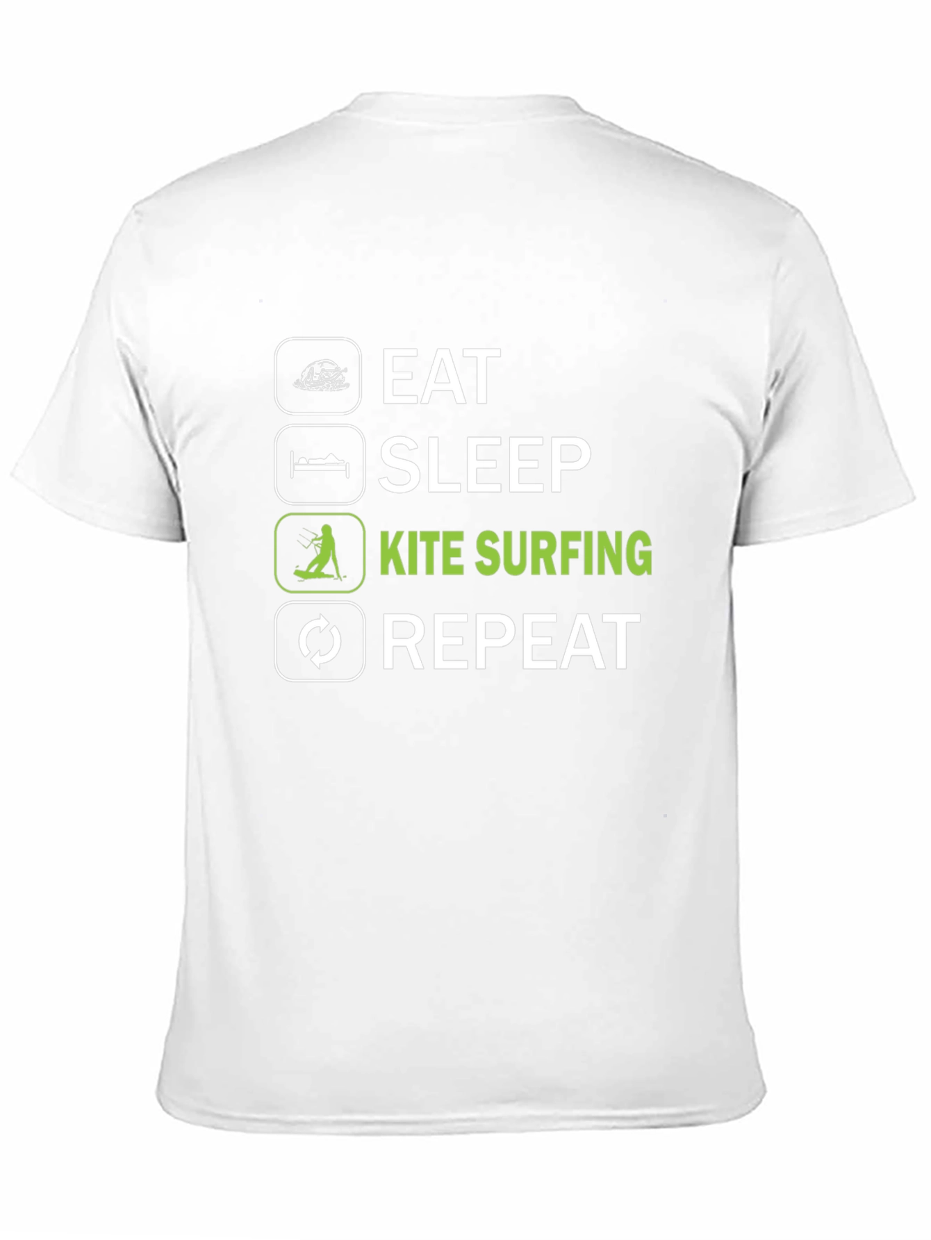 Eat Sleep Kite Surfing Repeat Graphic Tee