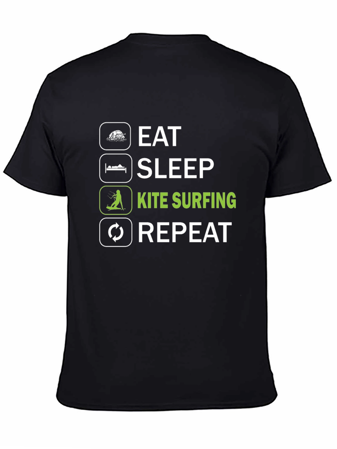 Eat Sleep Kite Surfing Repeat Graphic Tee