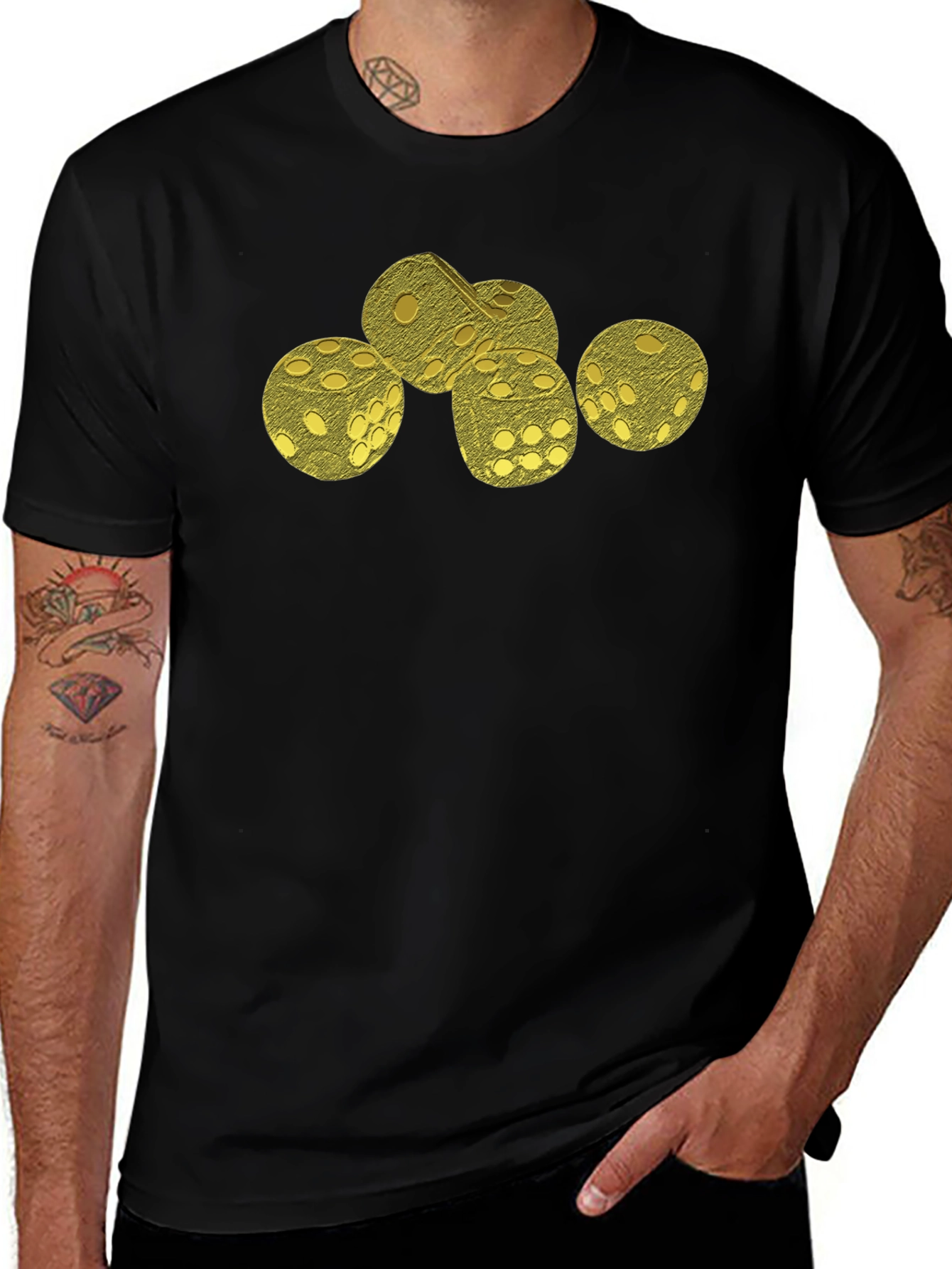 Dice Graphic Black T-Shirt