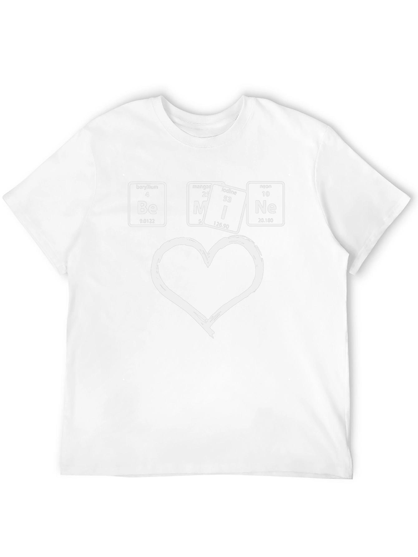 Be Mine T-Shirt Chemistry Elements Heart Graphic Novelty Top
