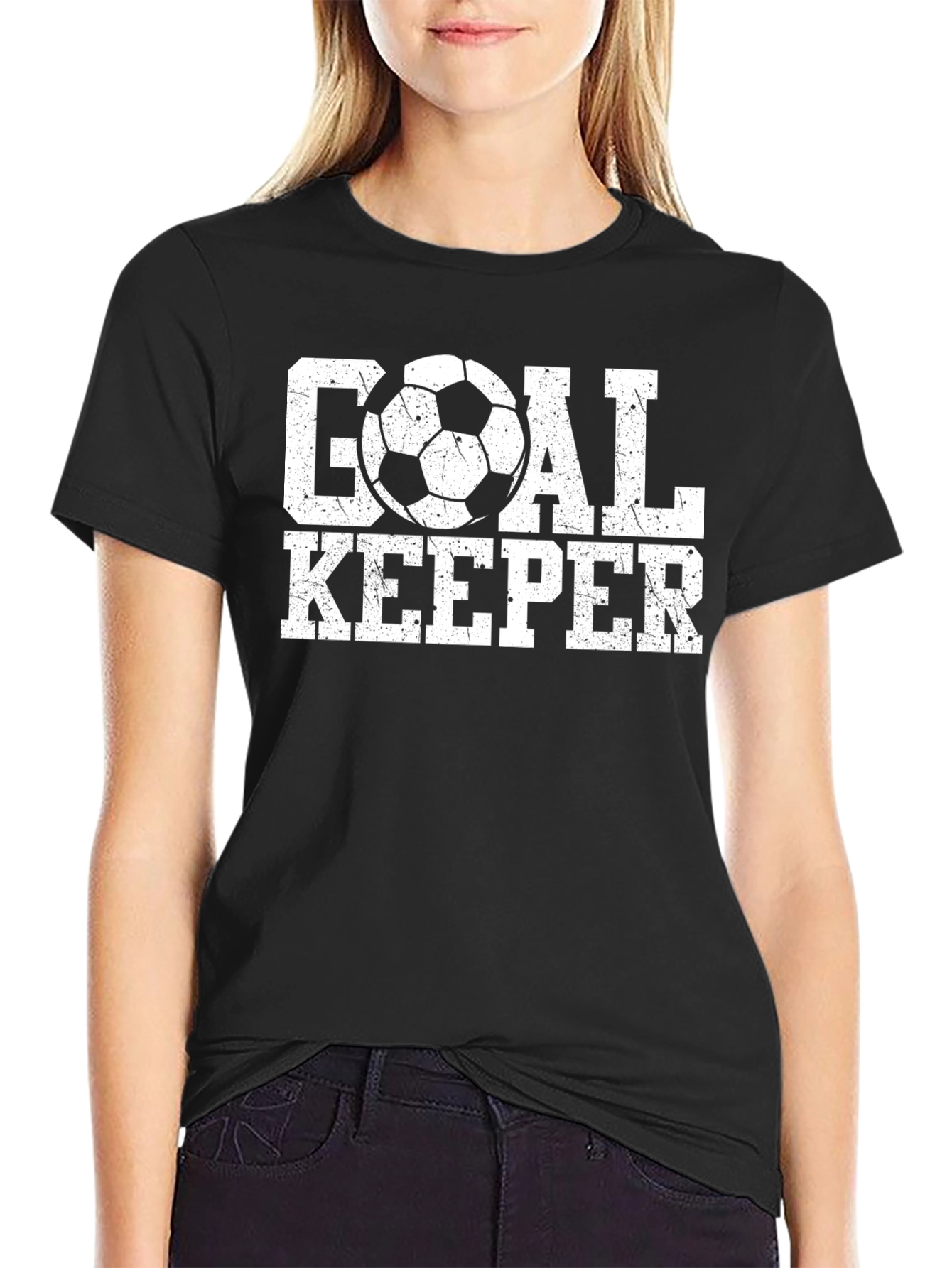 Goal Keeper Soccer T-Shirt - Distressed Graphic Tee