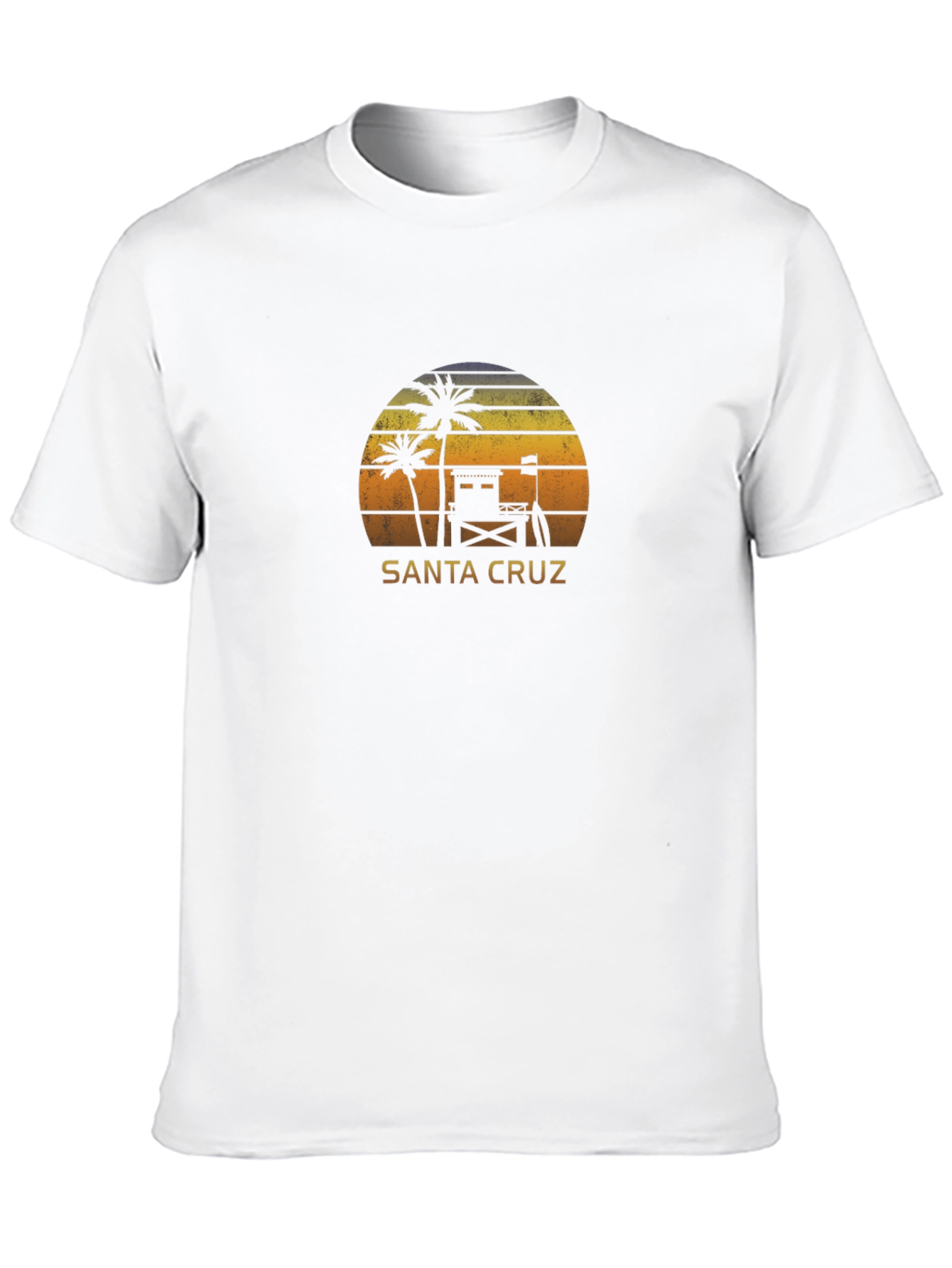 Santa Cruz Beach Sunset Graphic Tee - Black