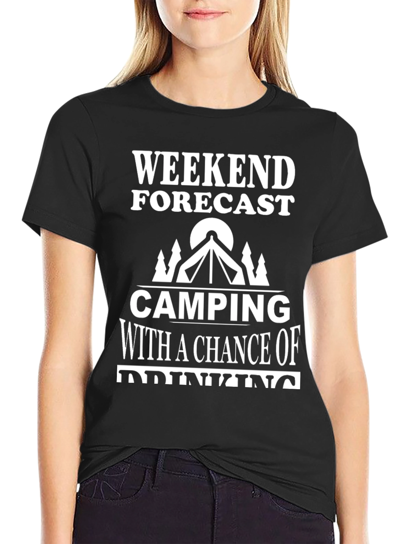 Camping & Drinking T-Shirt - Weekend Forecast