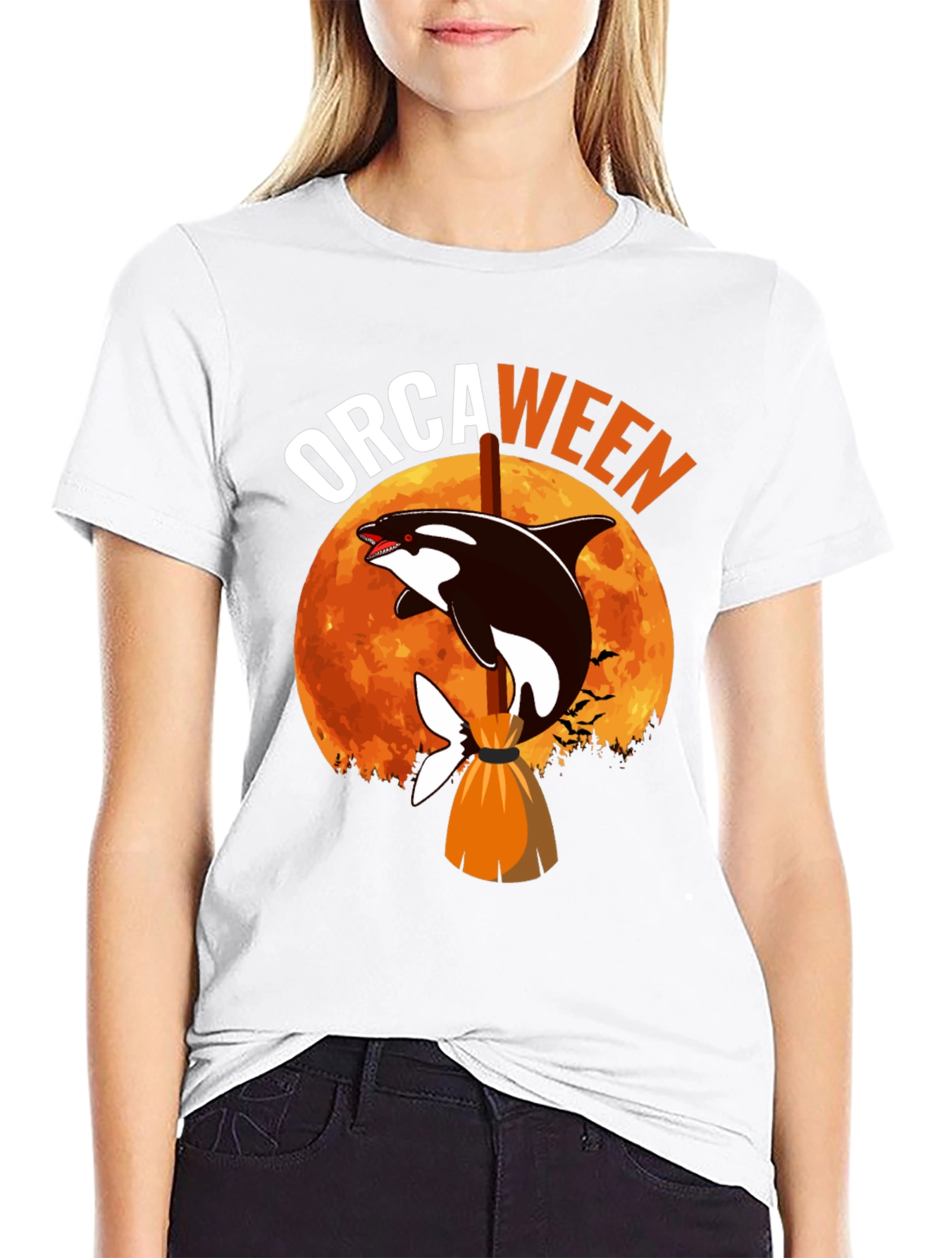 Orcaween T-Shirt - Halloween Killer Whale Witch Tee