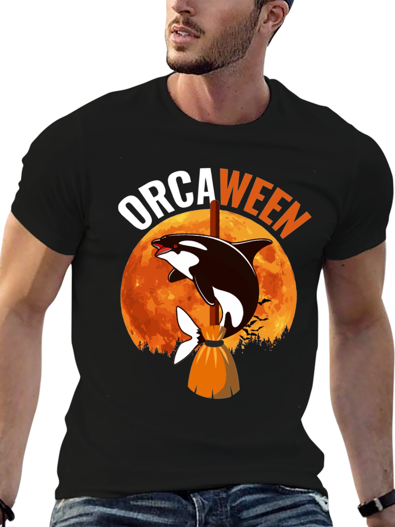 Orcaween T-Shirt - Halloween Killer Whale Witch Tee