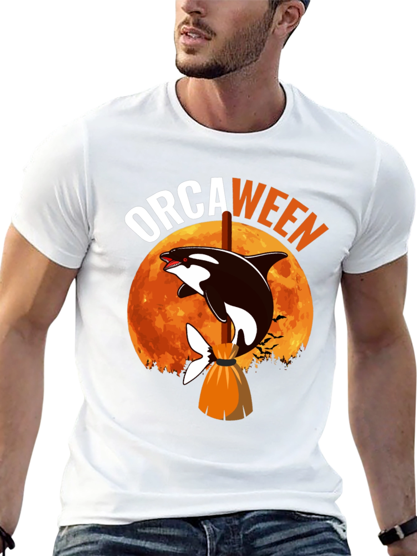 Orcaween T-Shirt - Halloween Killer Whale Witch Tee