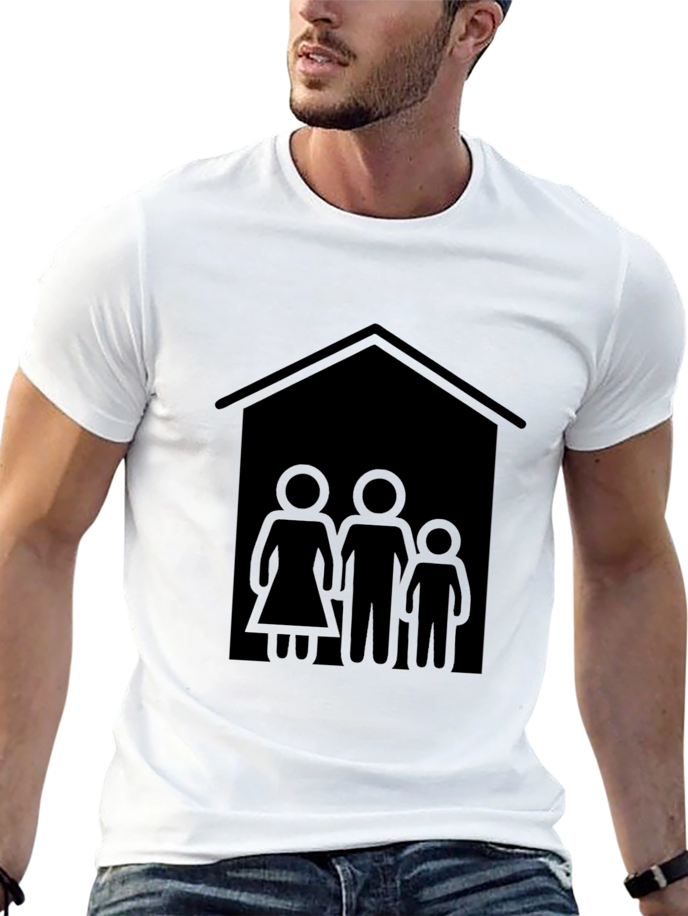 Family House T-Shirt - Black Tee