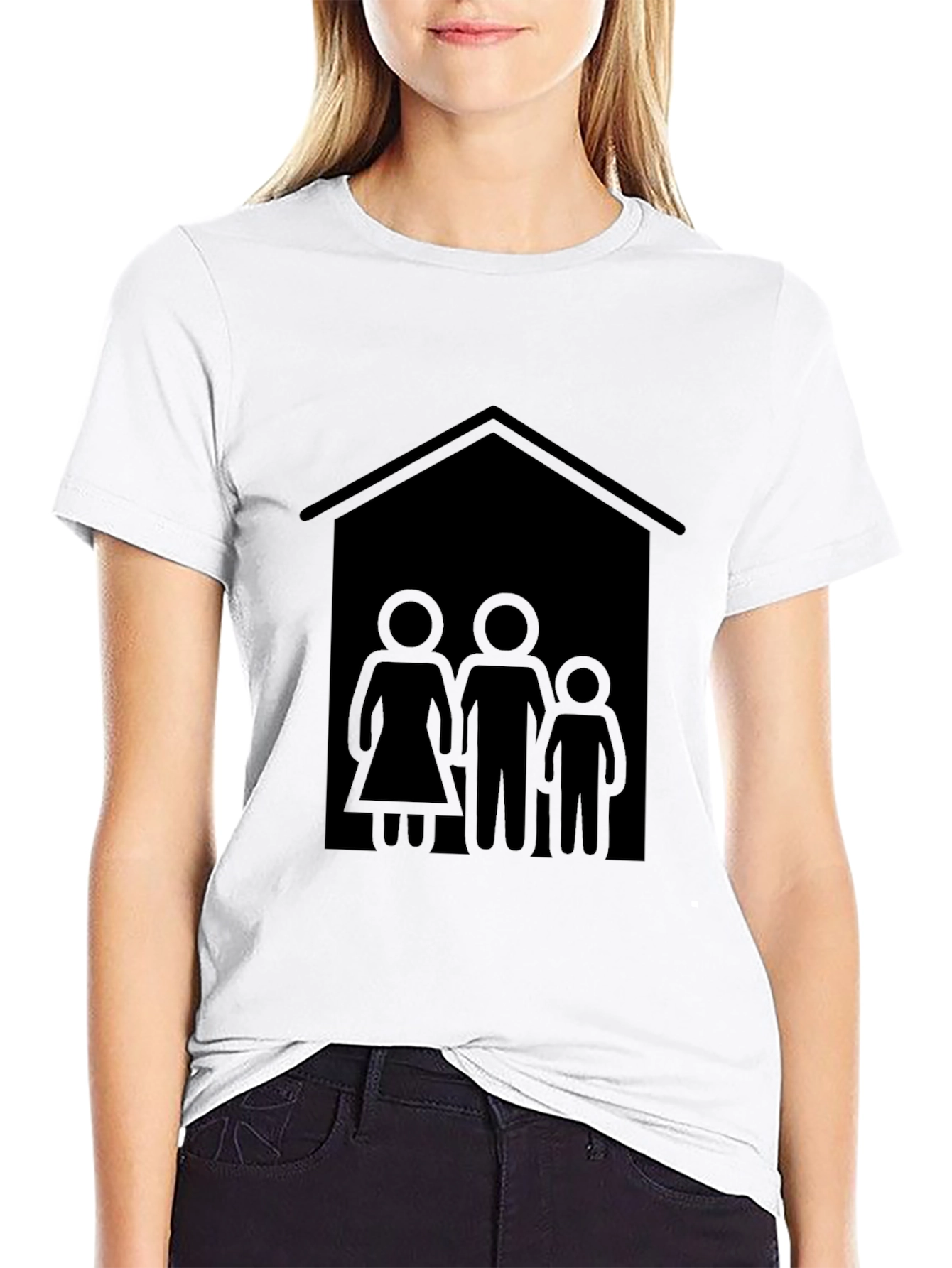 Family House T-Shirt - Black Tee