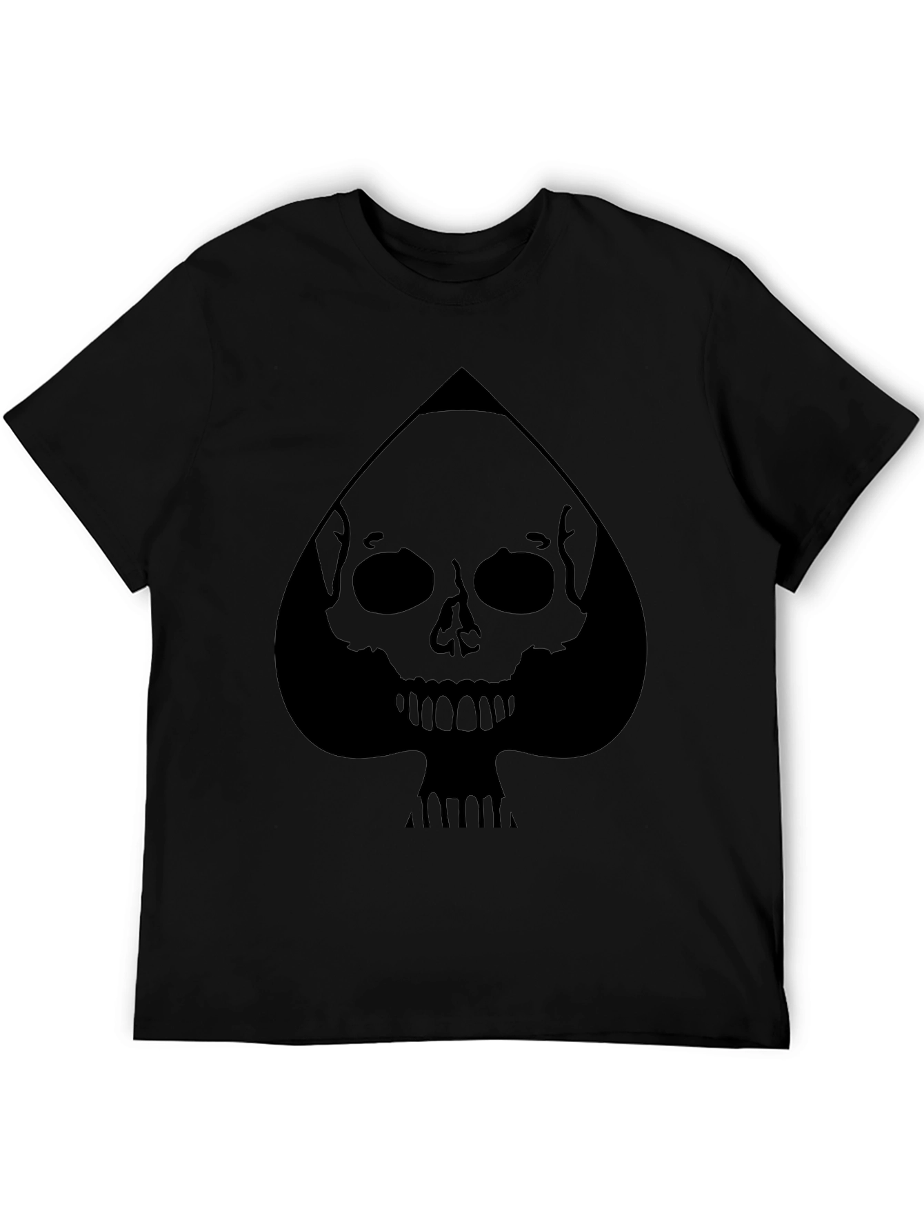 Skull Spade Graphic Tee - Mens Black T-Shirt