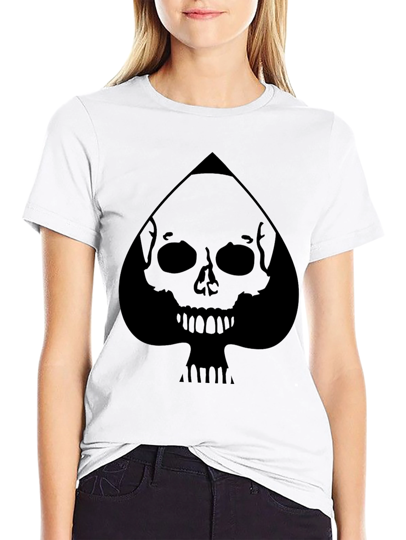 Skull Spade Graphic Tee - Mens Black T-Shirt