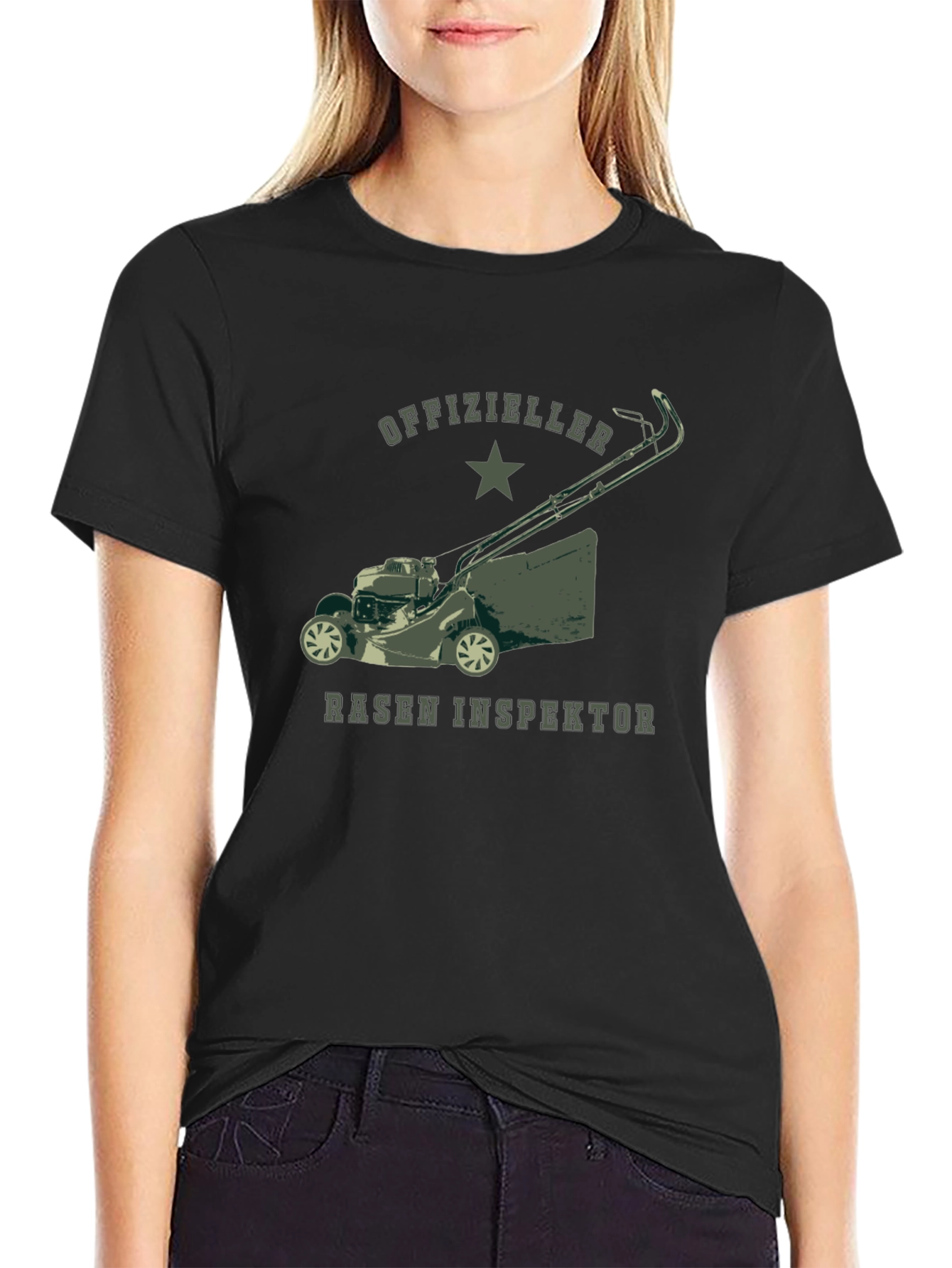 Officially Lawn Inspector Tee - Black T-Shirt