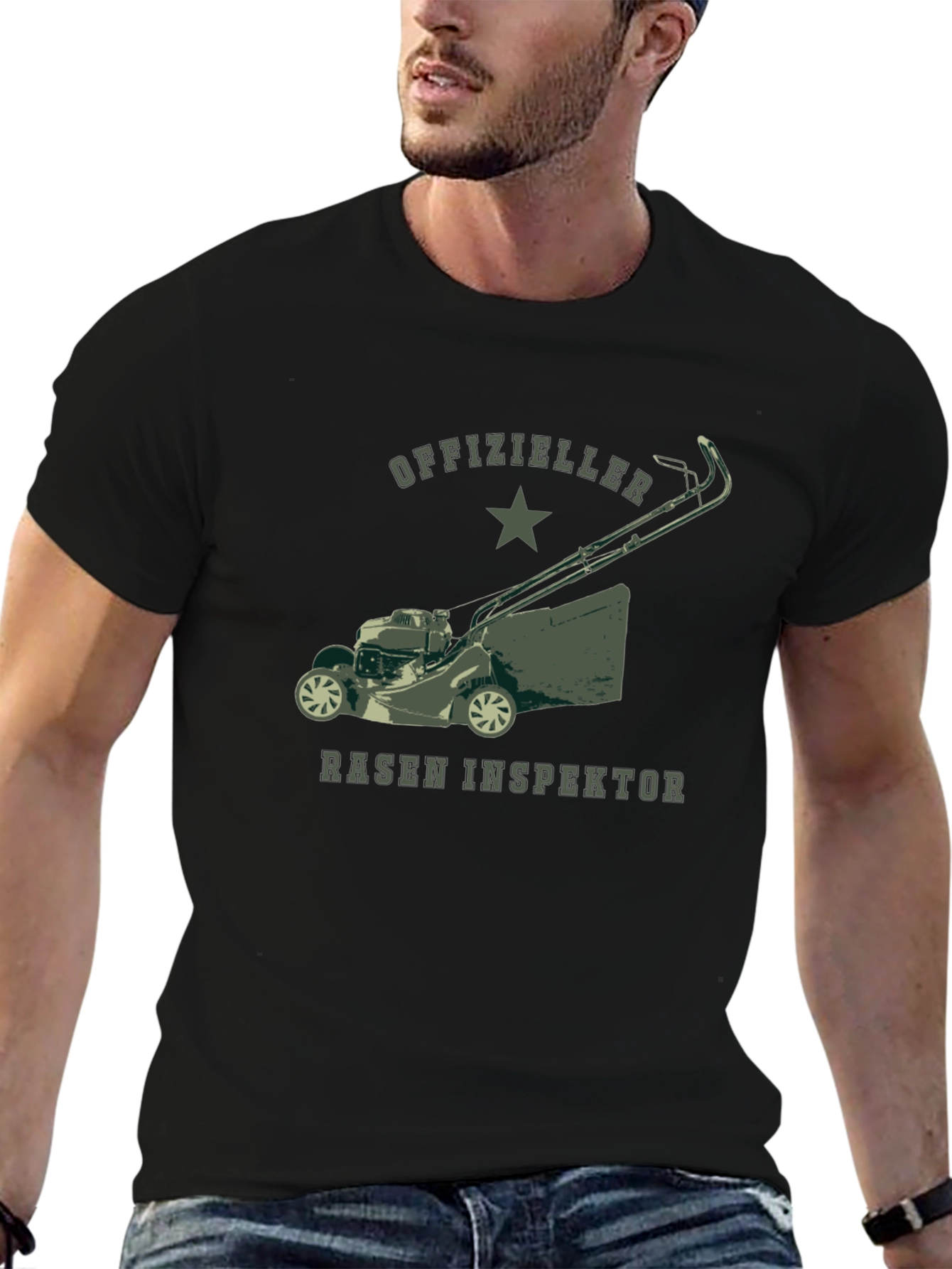 Officially Lawn Inspector Tee - Black T-Shirt