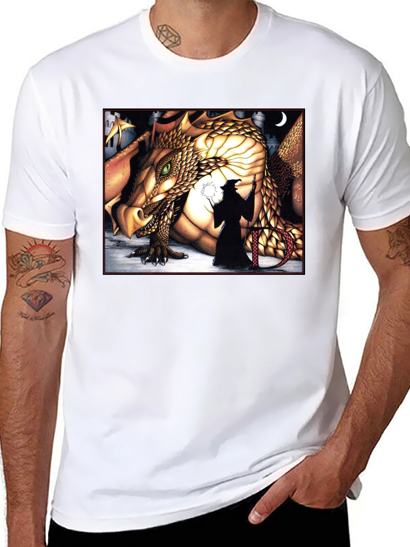 Dragon & Wizard Graphic Tee