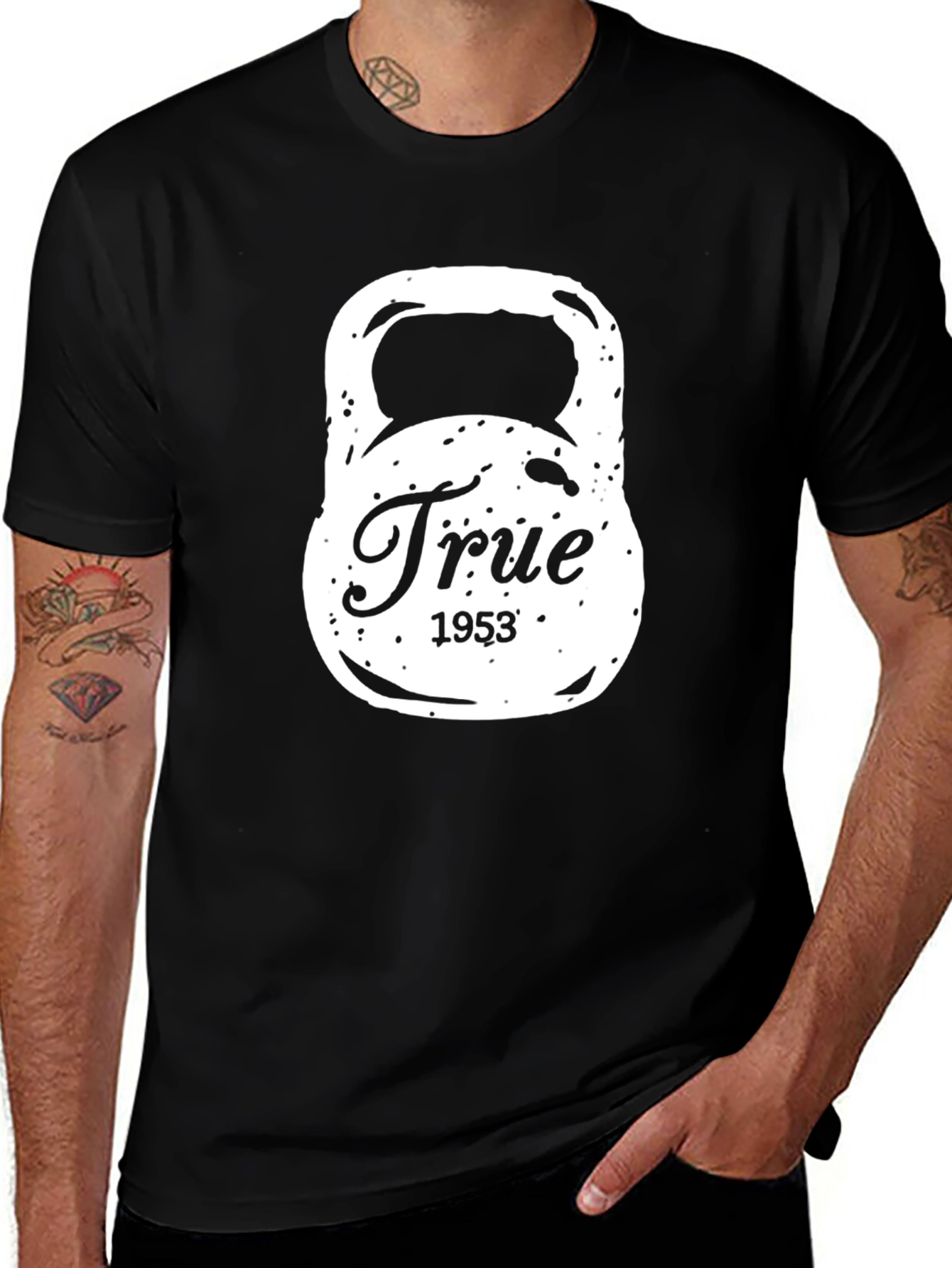 True 1953 Kettlebell Black T-Shirt