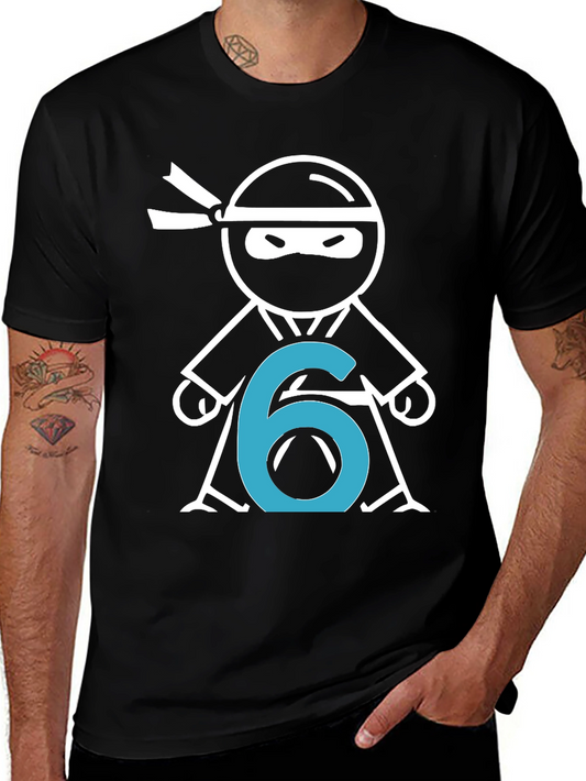 Ninja Number 6 T-Shirt - Birthday Party Tee