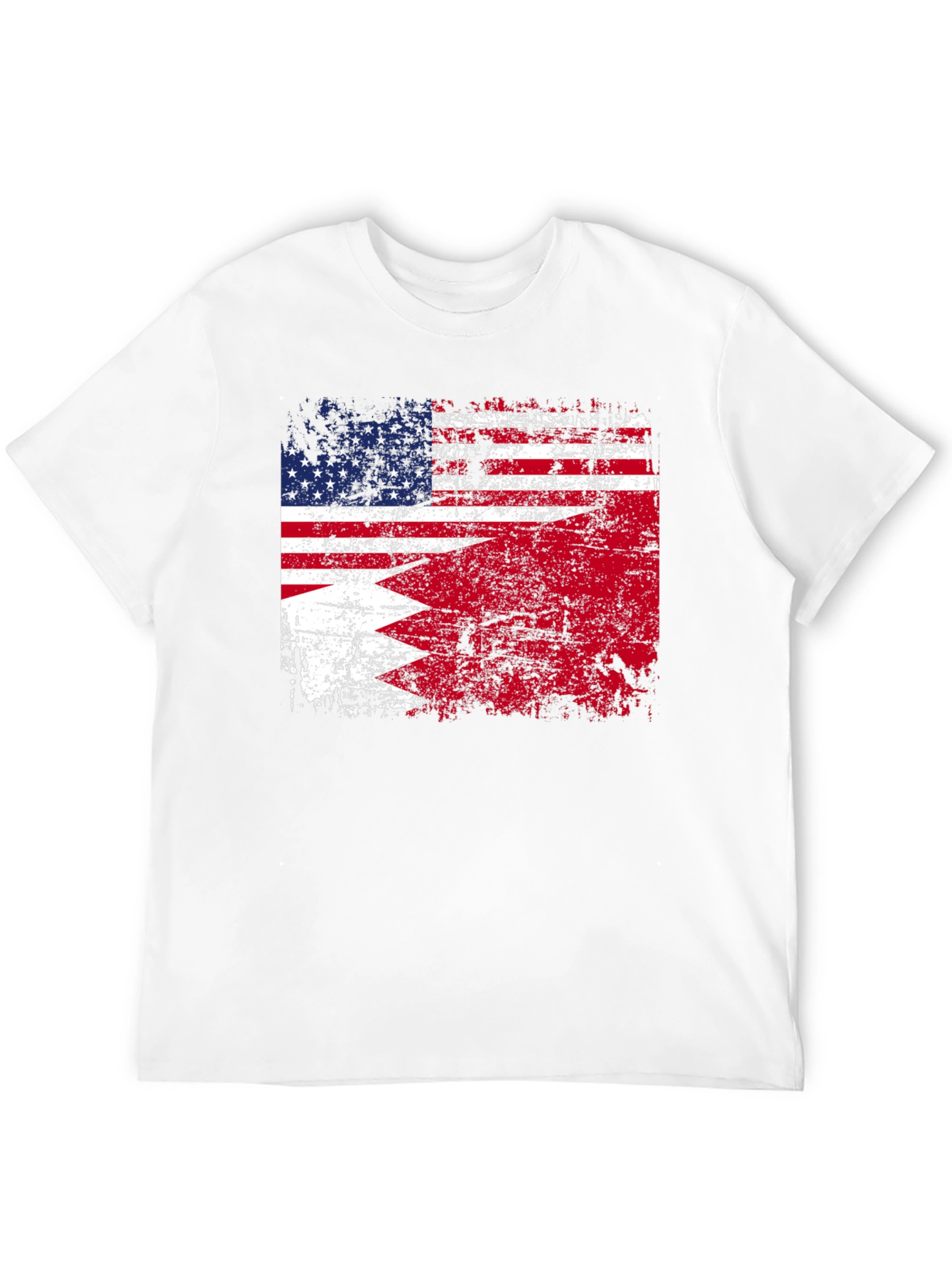 USA Bahrain Flag Graphic T-Shirt