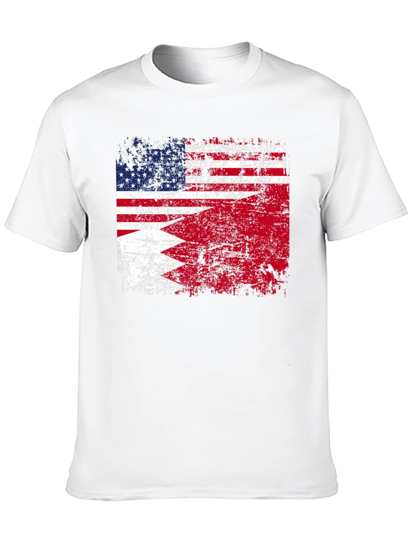 USA Bahrain Flag Graphic T-Shirt