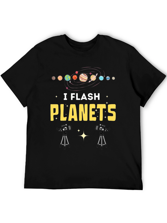 I Flash Planets Graphic T-Shirt - Astronomy Humor Tee