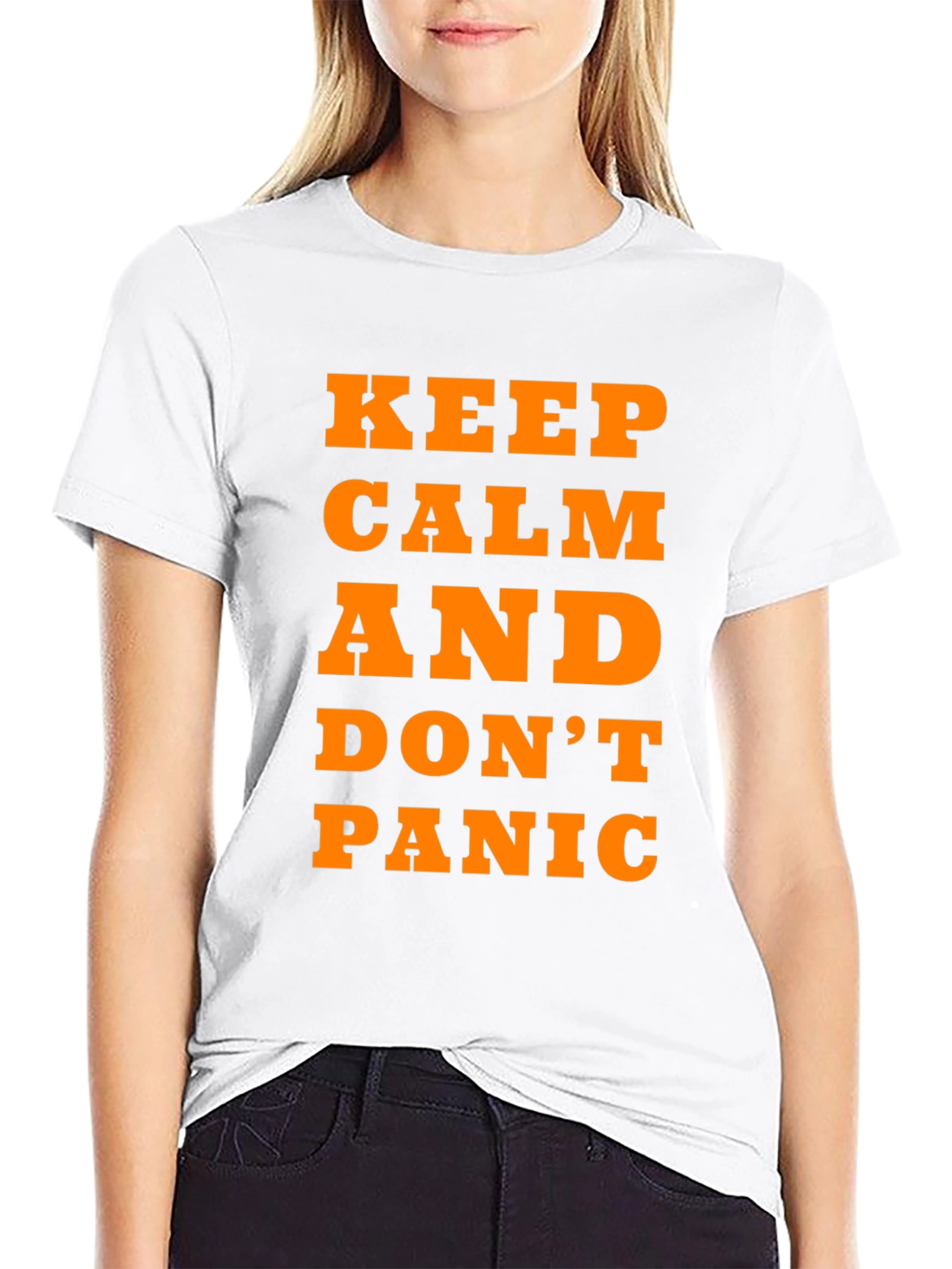 Keep Calm and Dont Panic T-Shirt - Black
