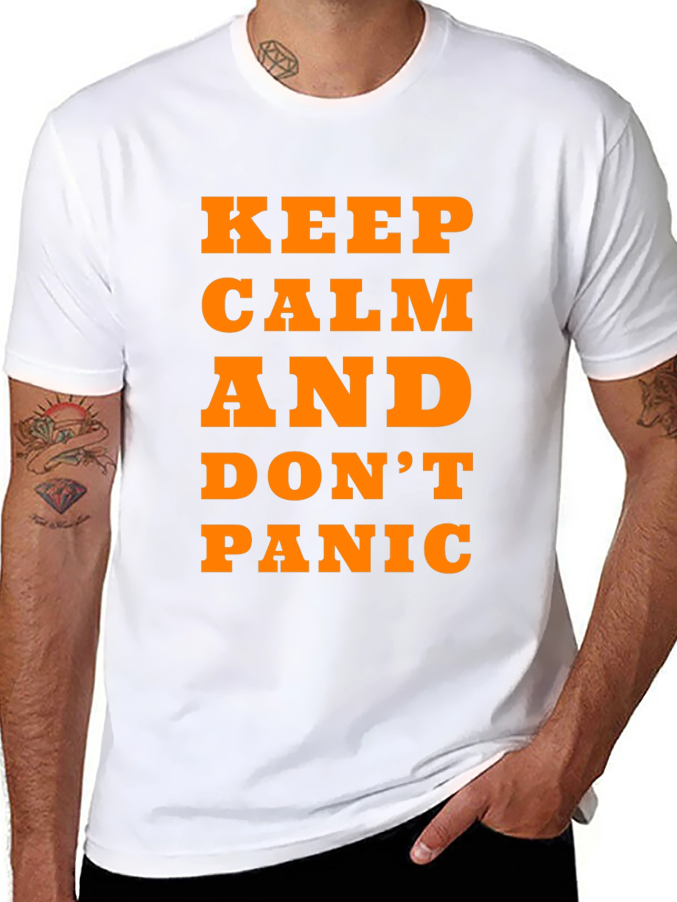 Keep Calm and Dont Panic T-Shirt - Black