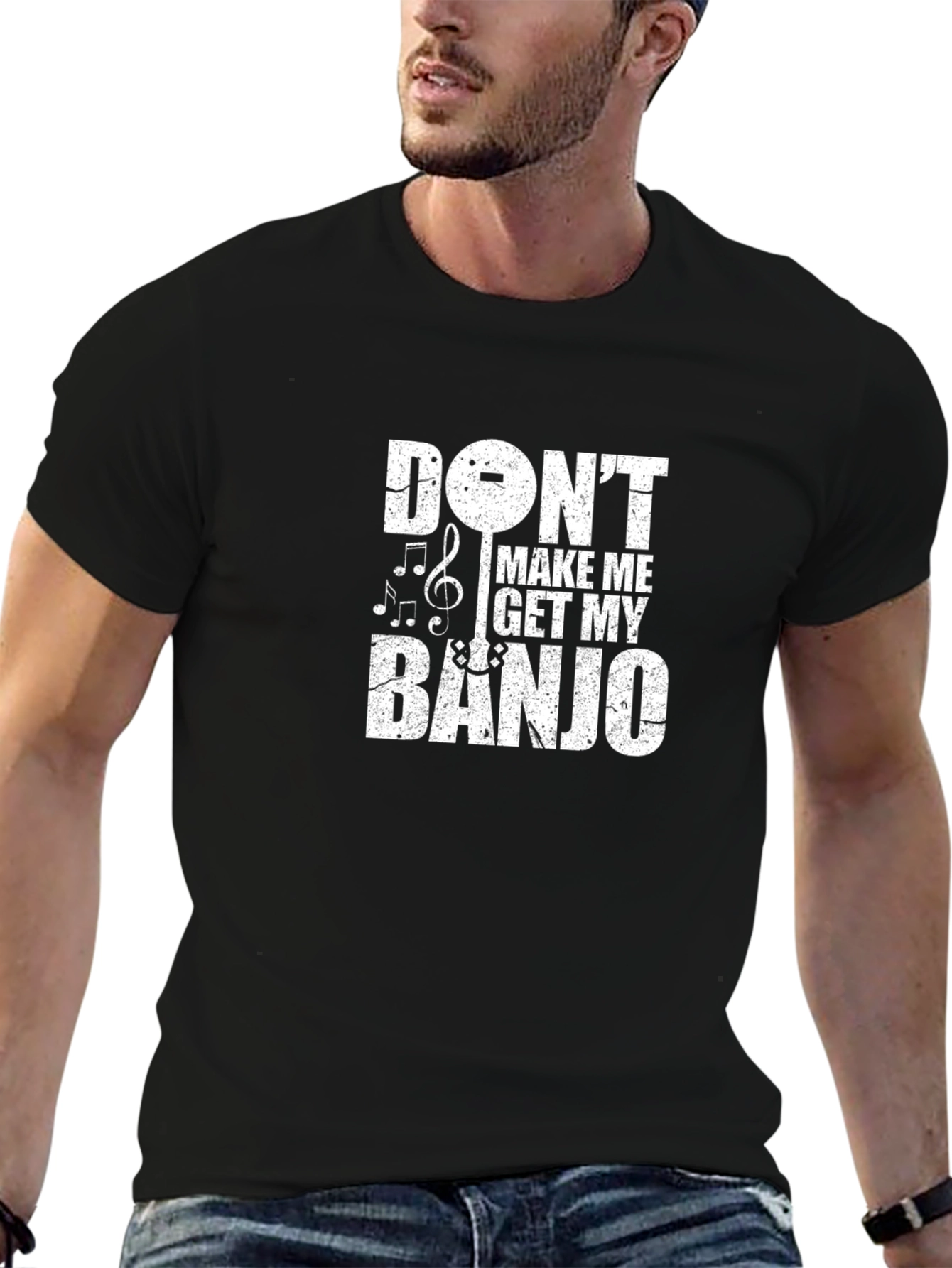 Dont Make Me Get My Banjo Black T-Shirt
