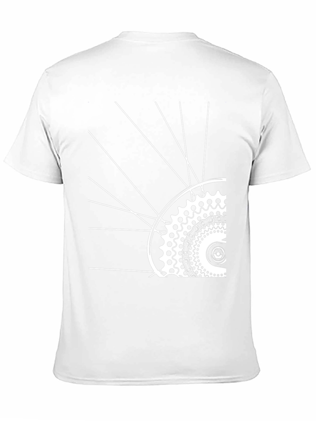 Cool Bike Wheel Graphic Tee - Black