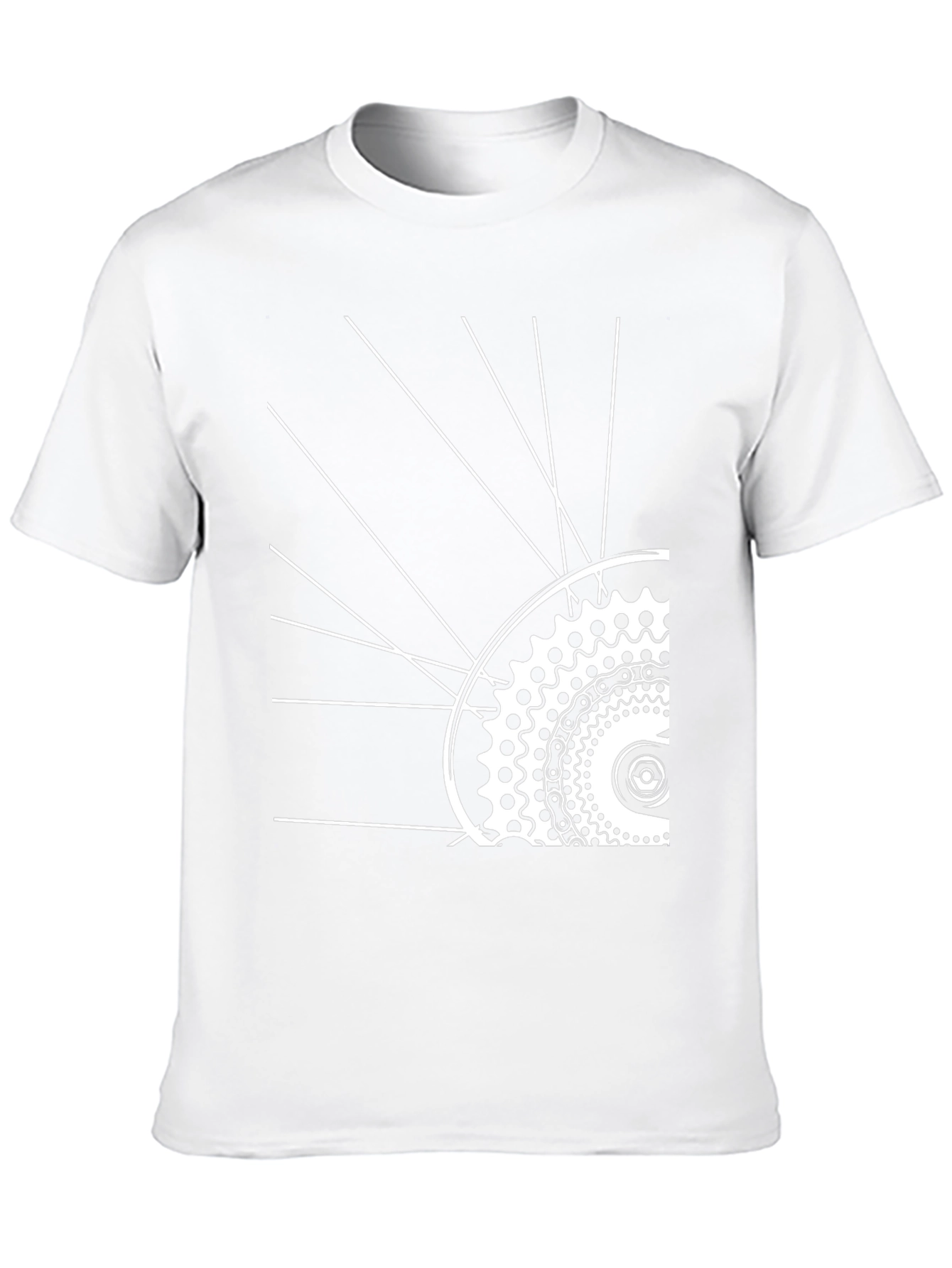 Cool Bike Wheel Graphic Tee - Black