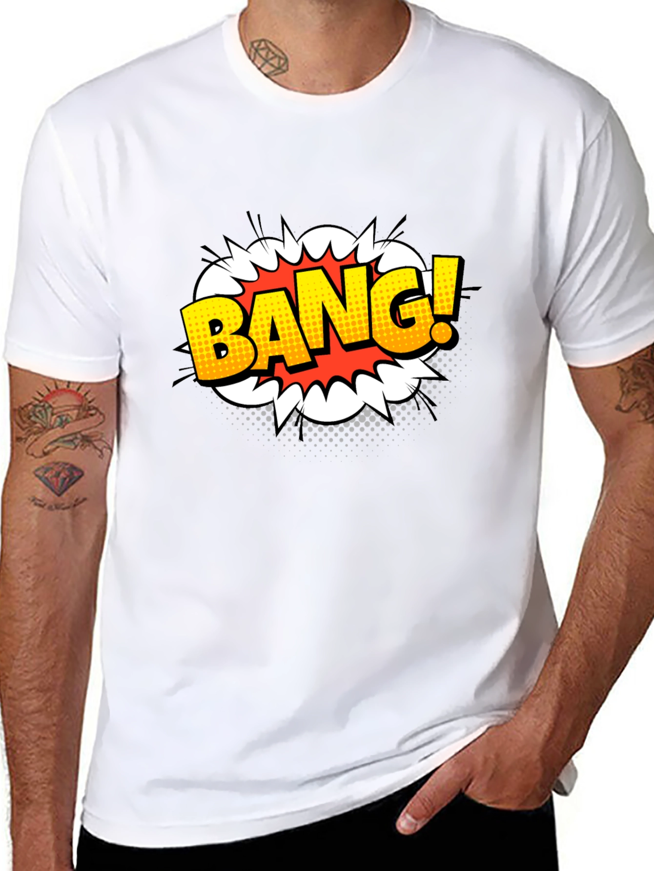 Bang! Graphic Print Black T-Shirt