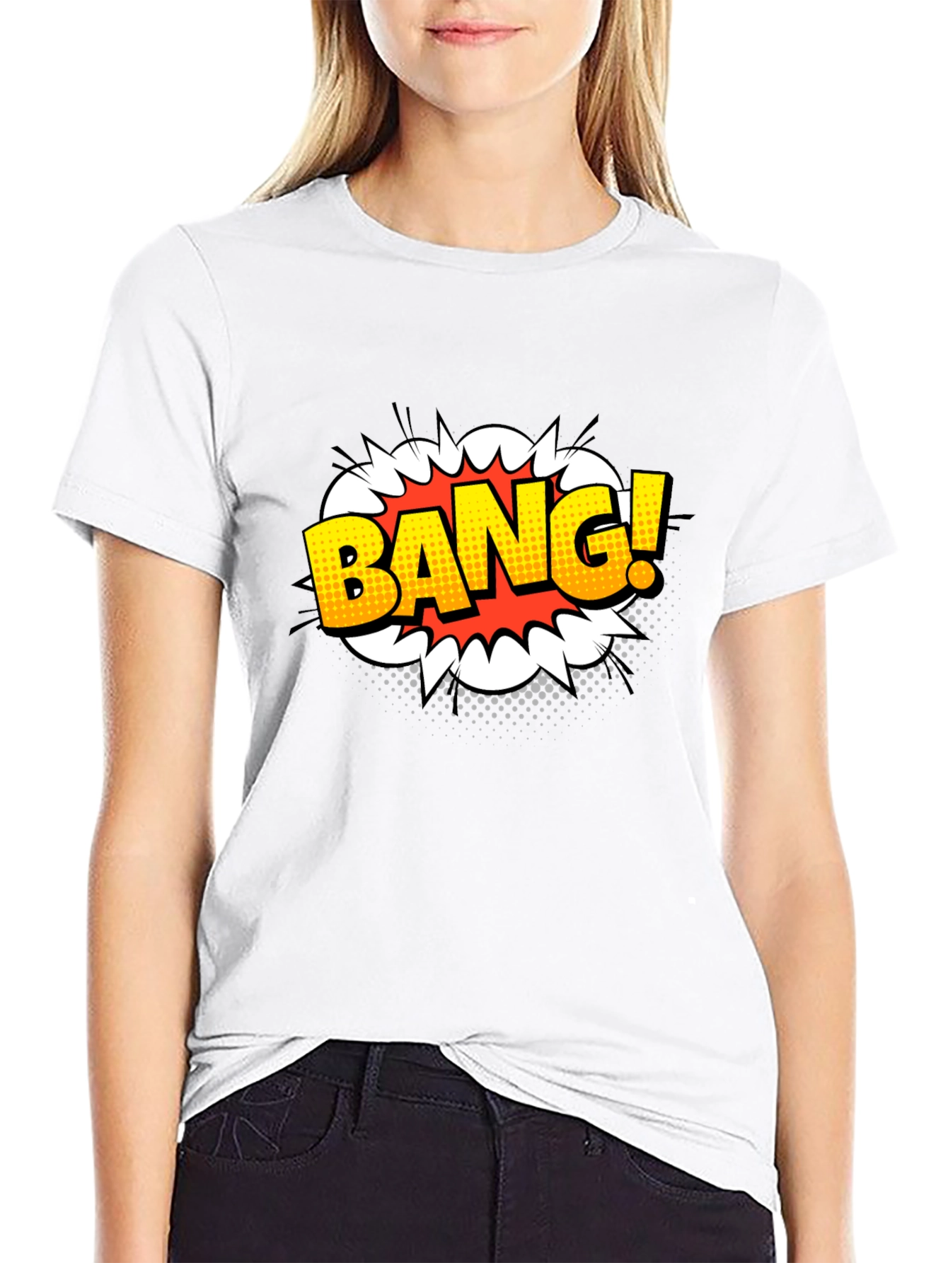 Bang! Graphic Print Black T-Shirt