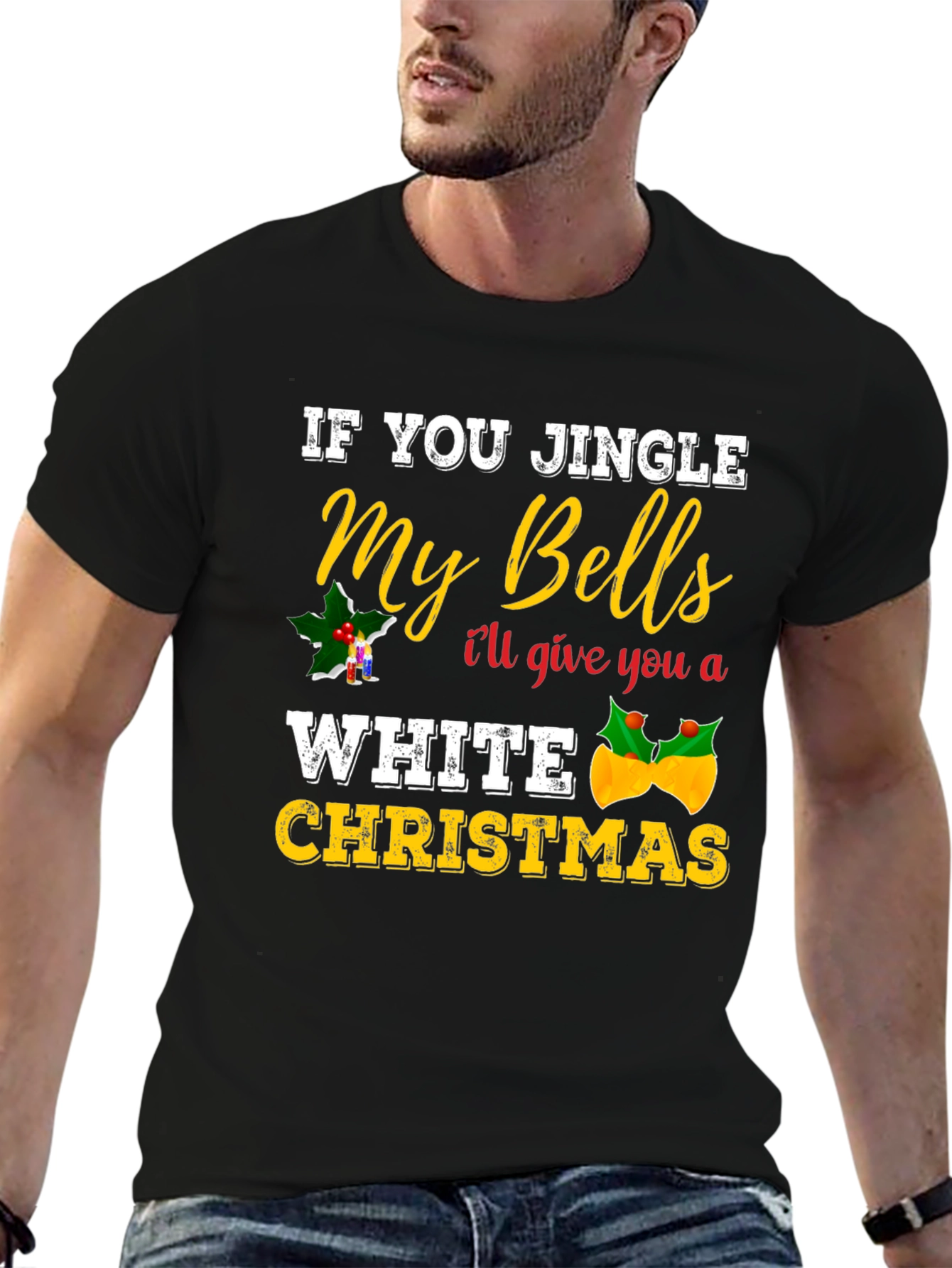 Jingle My Bells Adult Humor Christmas Graphic Tee